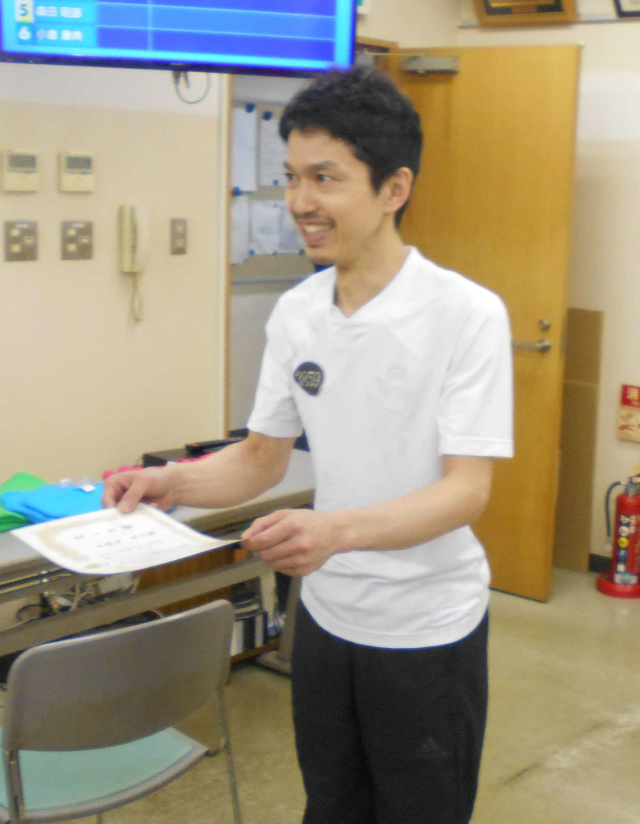 6Rで3コースまくりを決め、「まくり賞」を受賞した多羅尾達之（撮影・安井雅彦）