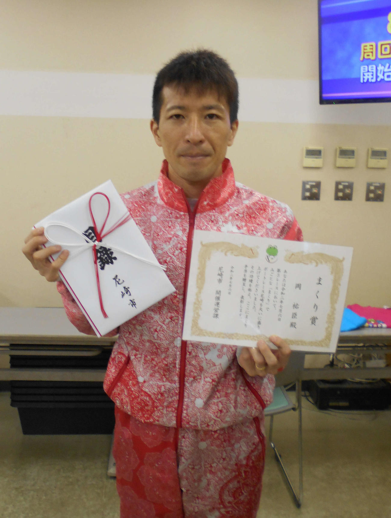 3Rでジカまくりを決め、「まくり賞」をゲットした岡祐臣（撮影・安井雅彦）