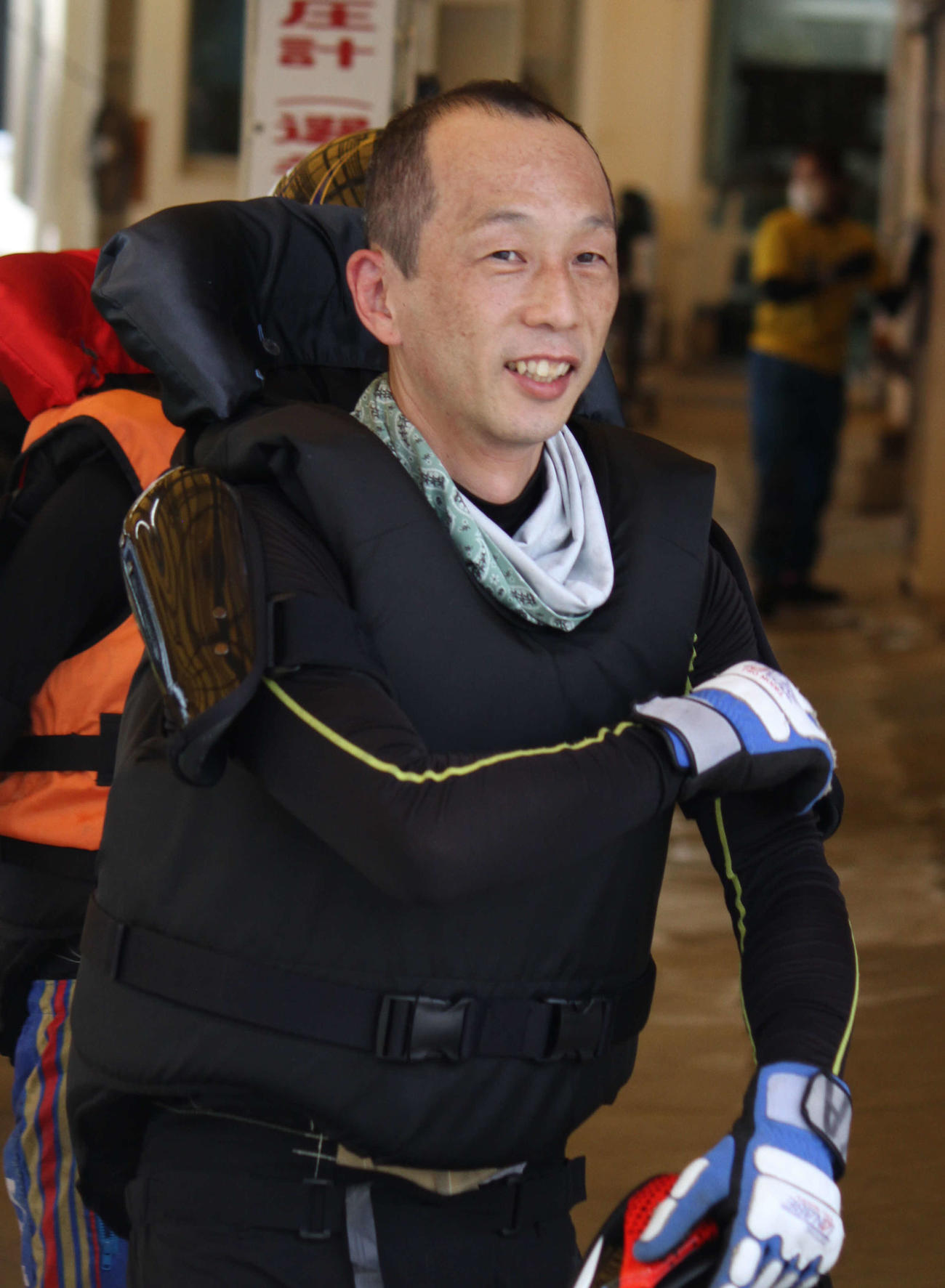 安田政彦が地の利を発揮して初日連勝を狙う（撮影・北條直治）