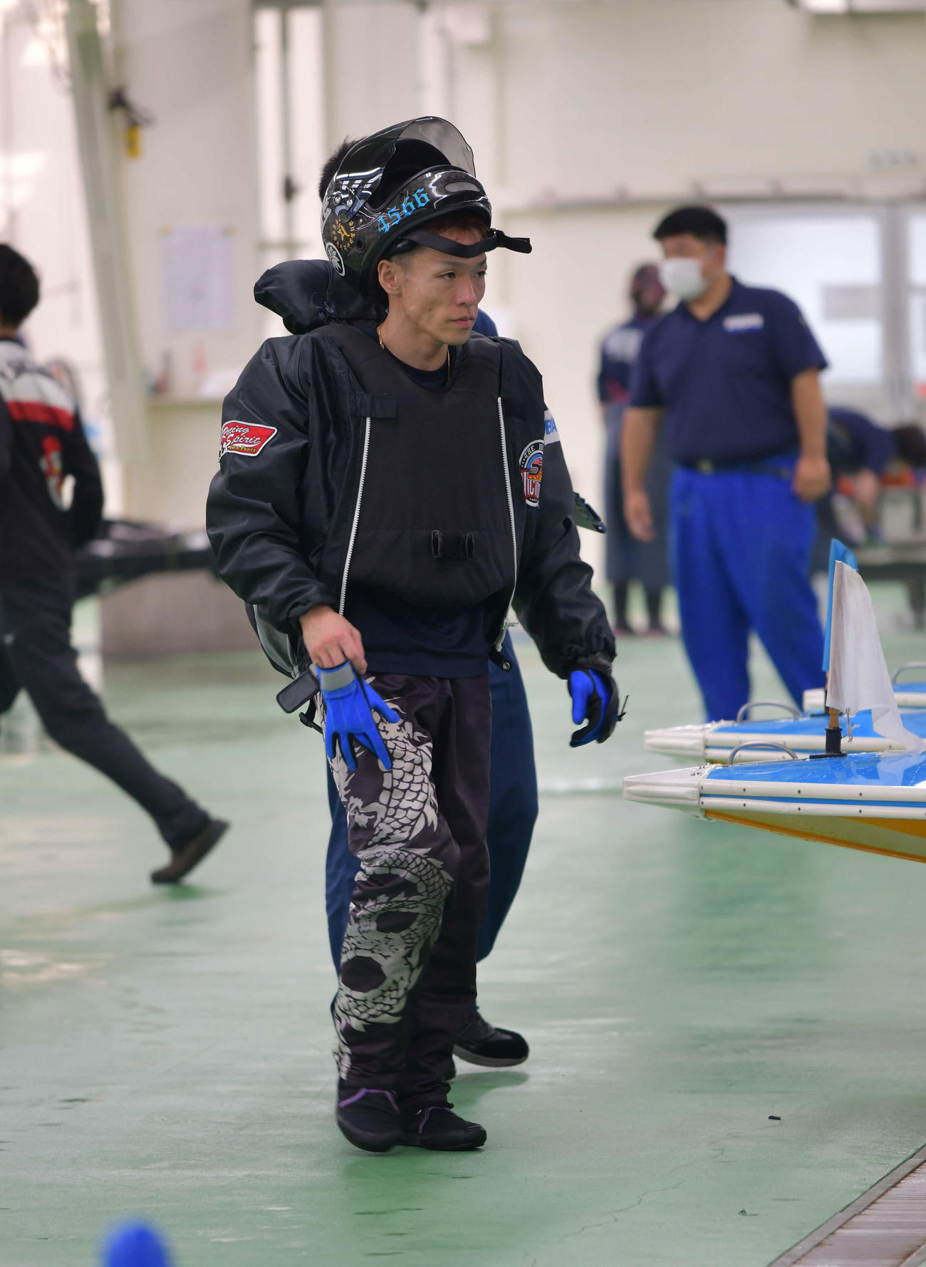 予選トップ通過を狙う塩田北斗（撮影・土居恒久）