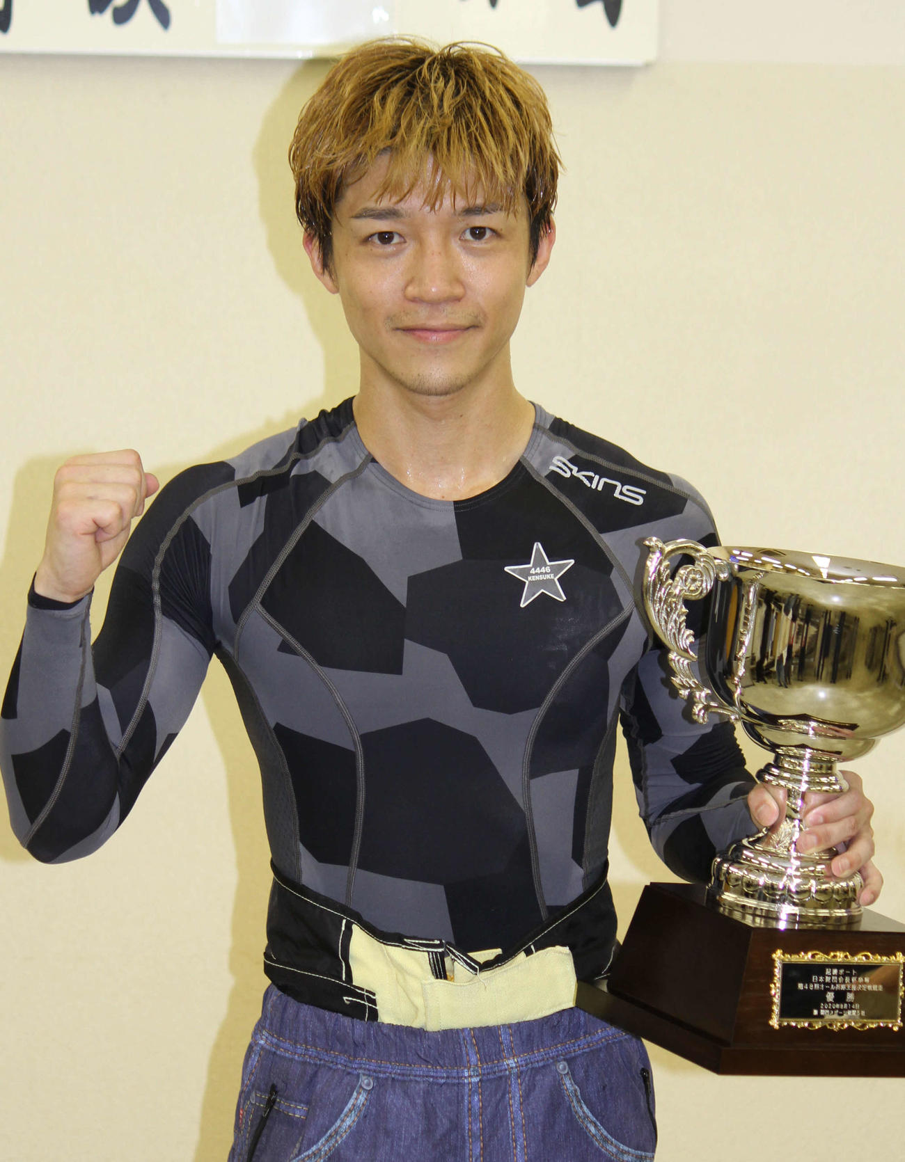 オール兵庫初Vを決めた和田兼輔（撮影・北條直治）