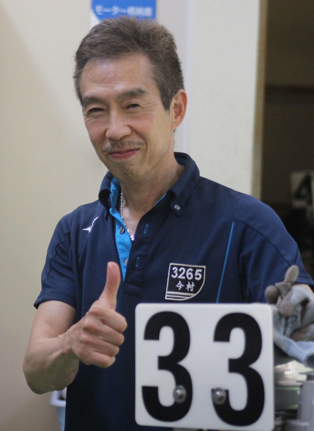 前節の優勝エンジンを引き当てた今村暢孝（撮影・中牟田康）