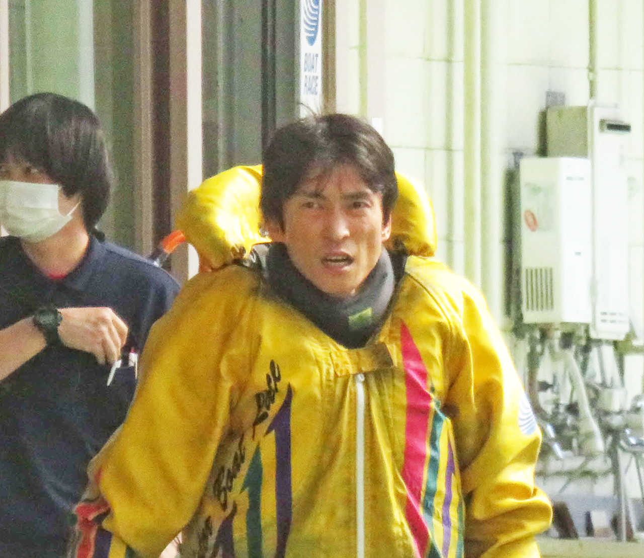 準優11Rに1号艇で挑む一瀬明（撮影・野島成浩）