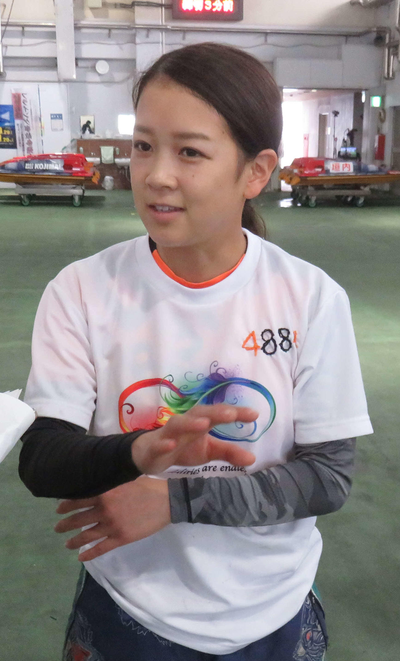 舟足アップへ策を練る勝浦真帆