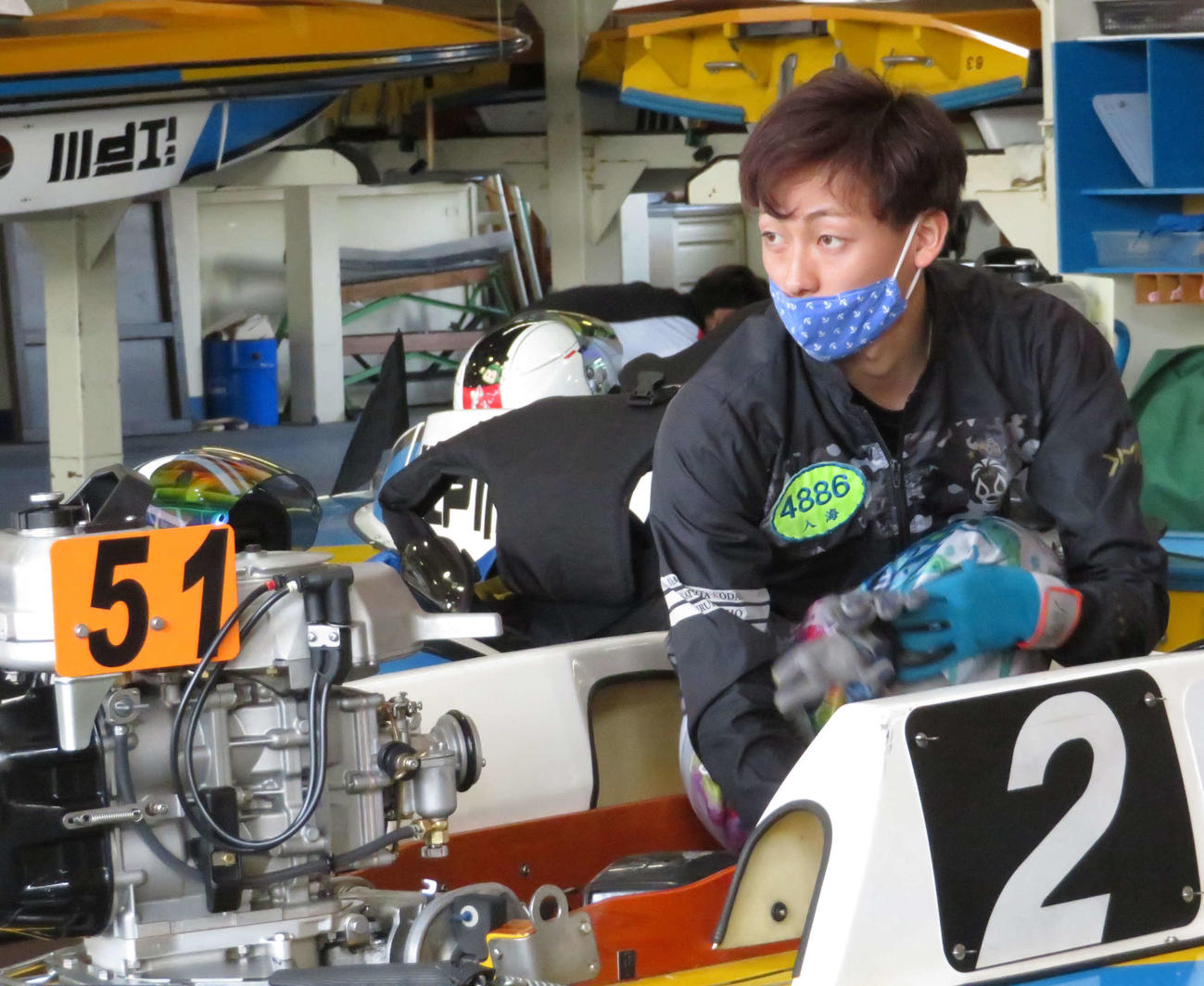 入海馨が前節の優勝エンジンとボートをセットで引き当てた。（撮影・古村亮）