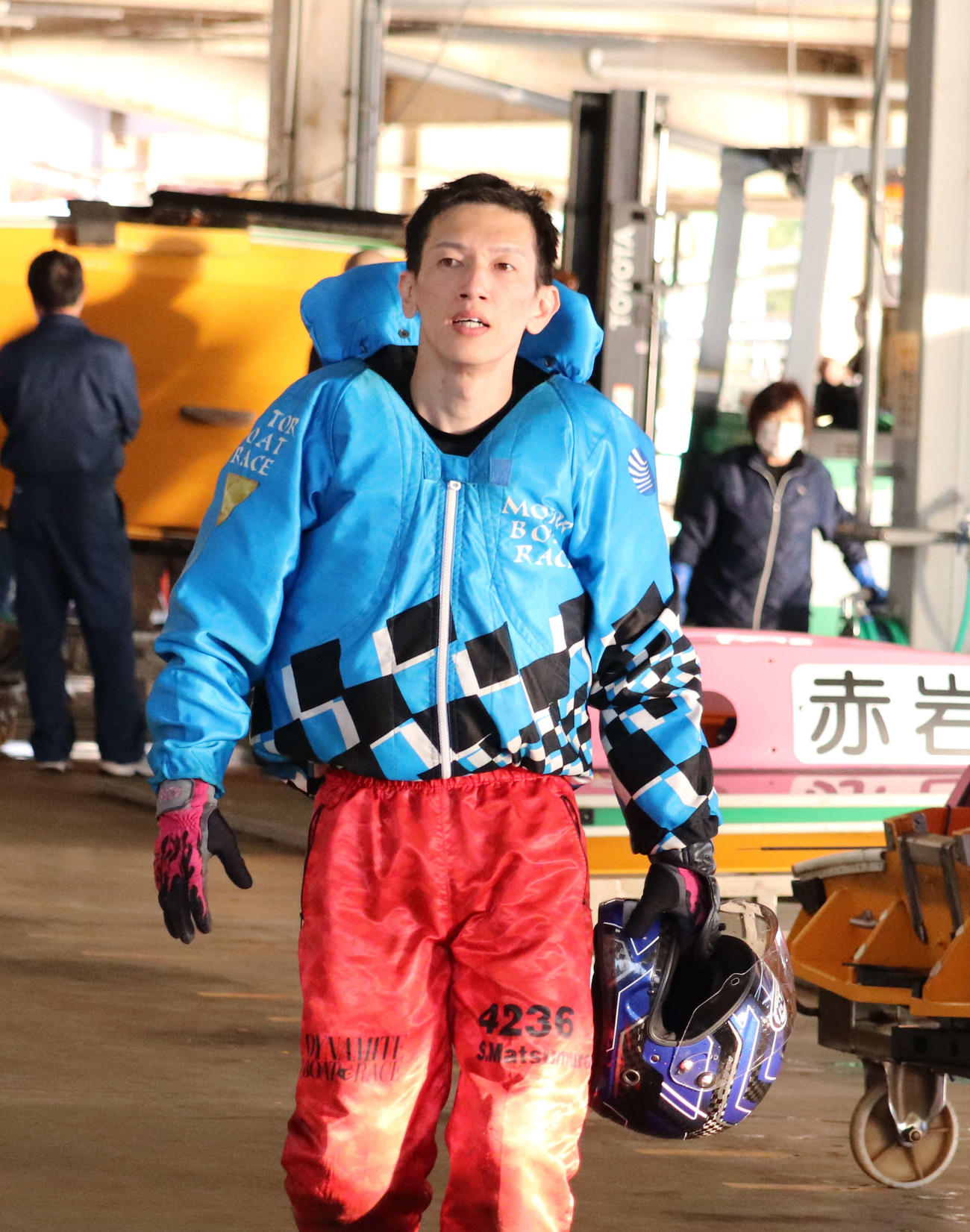 松村敏がおはこの速攻で予選突破を目指す（撮影・工藤浩伸）