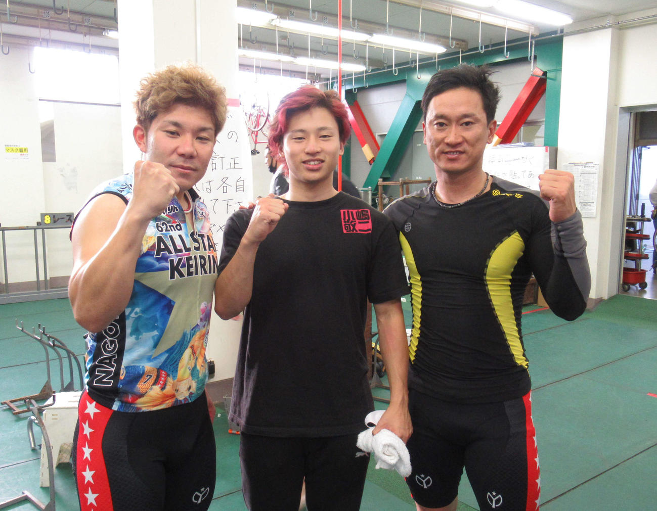 不破将登（左）、山口拳矢（中央）、山口泰生の岐阜トリオがS級決勝で上位独占を目指す（撮影・山田敏明）