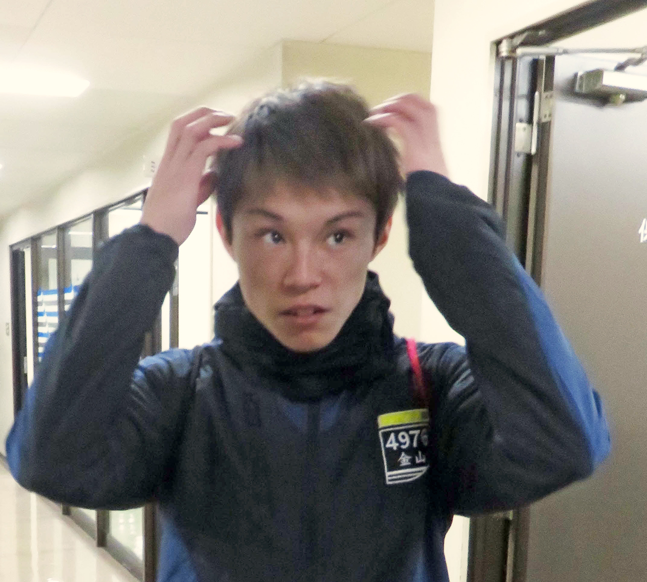 初の準優へ抱負を話す金山立樹（撮影・野島成浩）