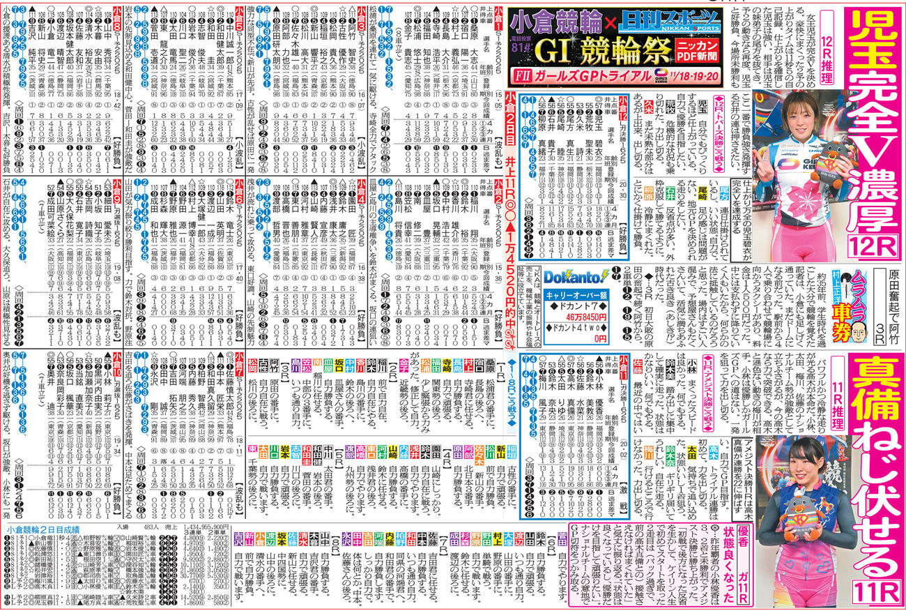 ニッカンPDF新聞の一例