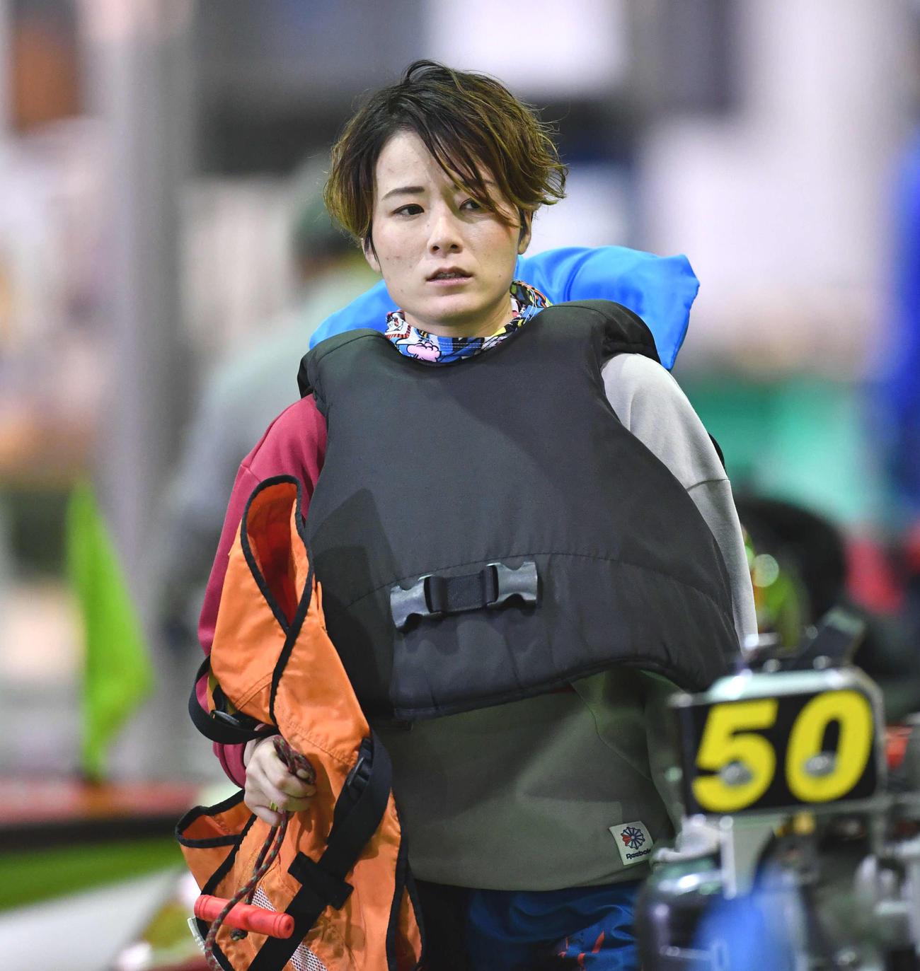 BBCトーナメント前検を行った平高奈菜（撮影・岩下翔太）