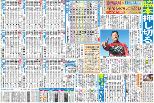 車券作戦に役立つ情報を無料で先取りできる「ニッカンPDF新聞」の一例