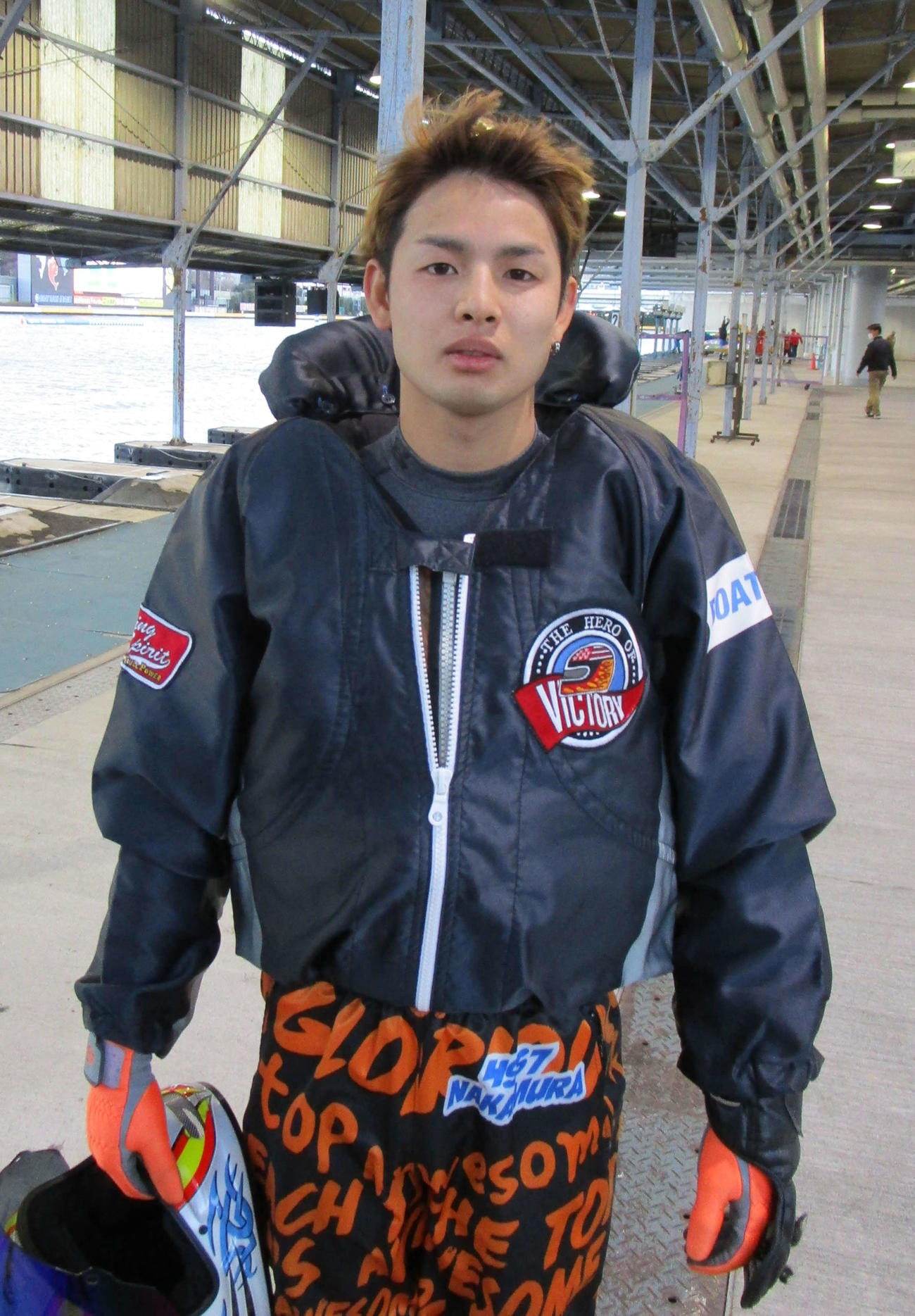準優12Rを逃げ切り、初優勝を狙う中村魁生（撮影・安井雅彦）