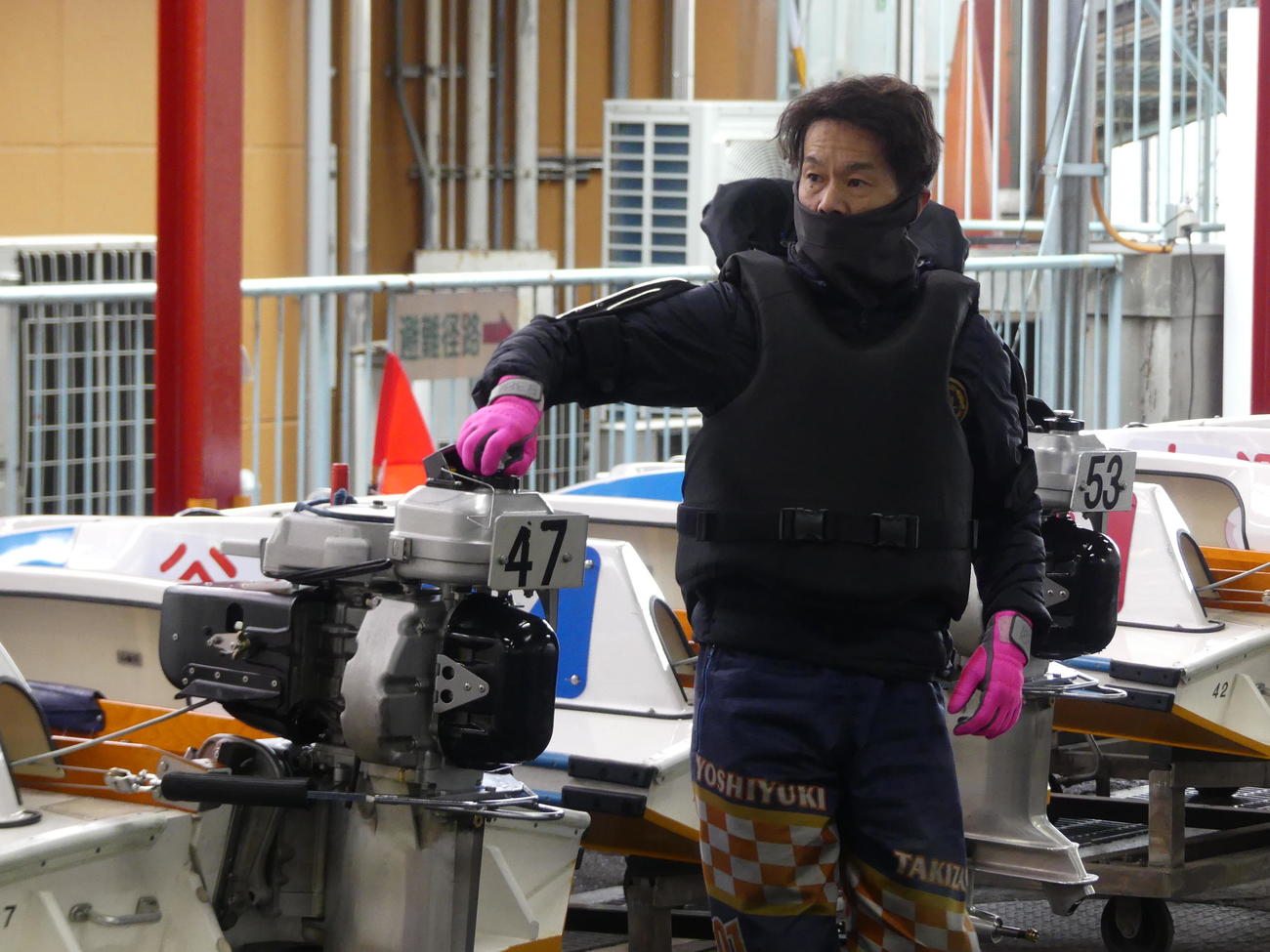 勝負駆け成功！　逆転で準優入りの滝沢芳行（撮影・浦部沙織）