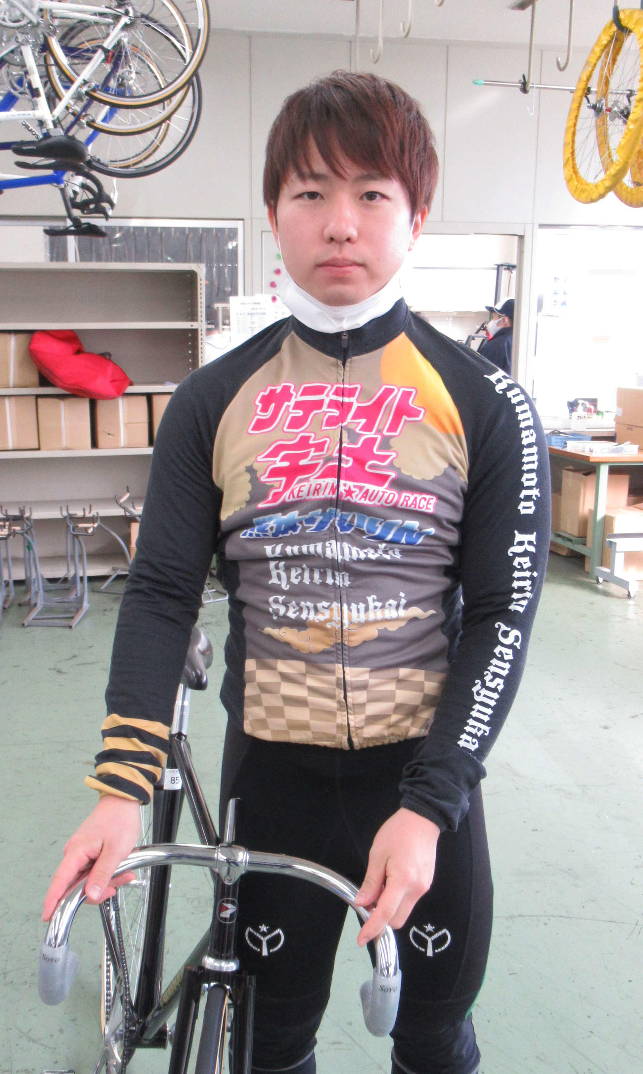 松尾勇吾が練習仲間6人の選手養成所合格を喜んだ（撮影・山田敏明）