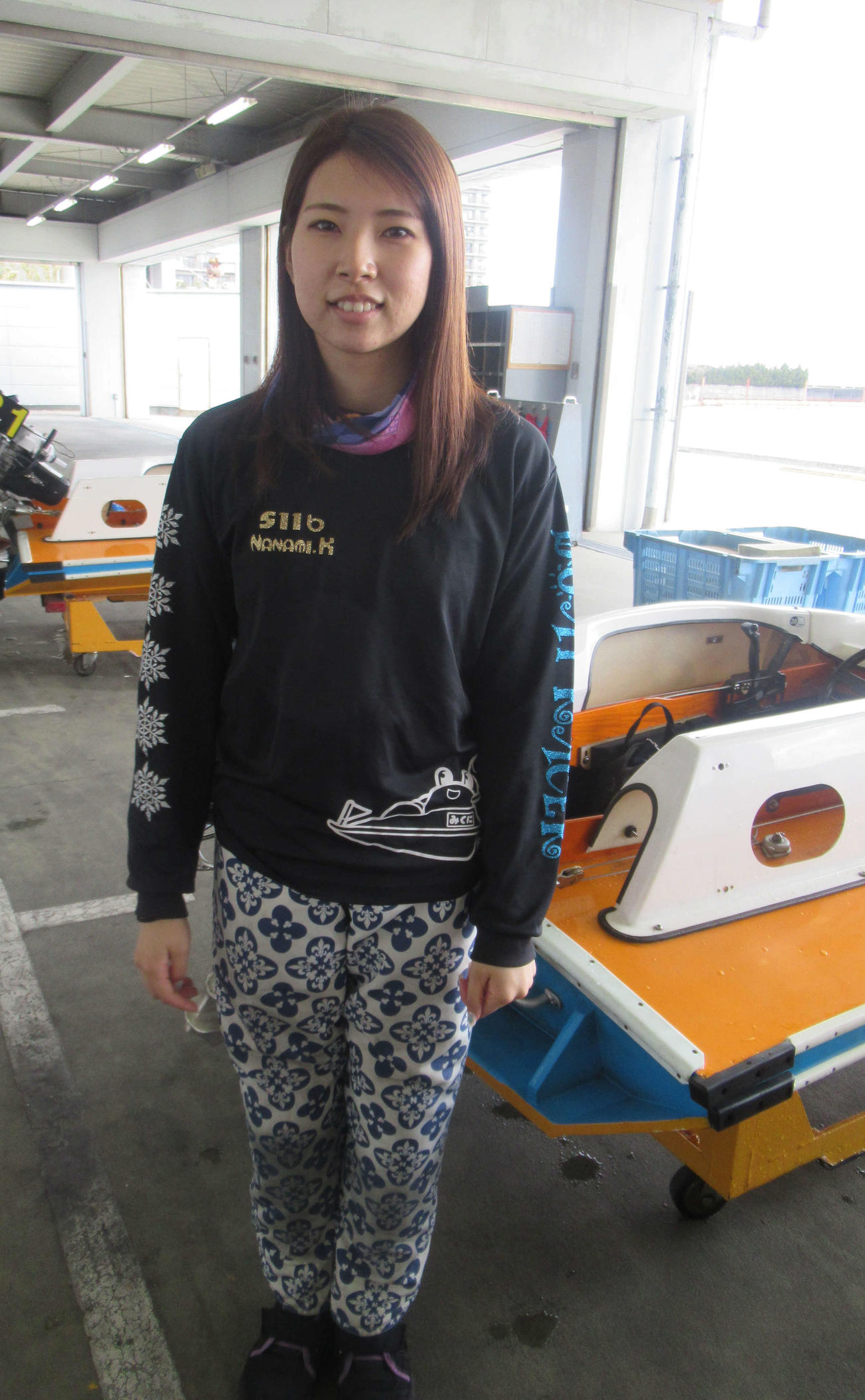 金子七海が6枠の1Rで2着に食い込み万舟券に貢献した（撮影・奈島宏樹）