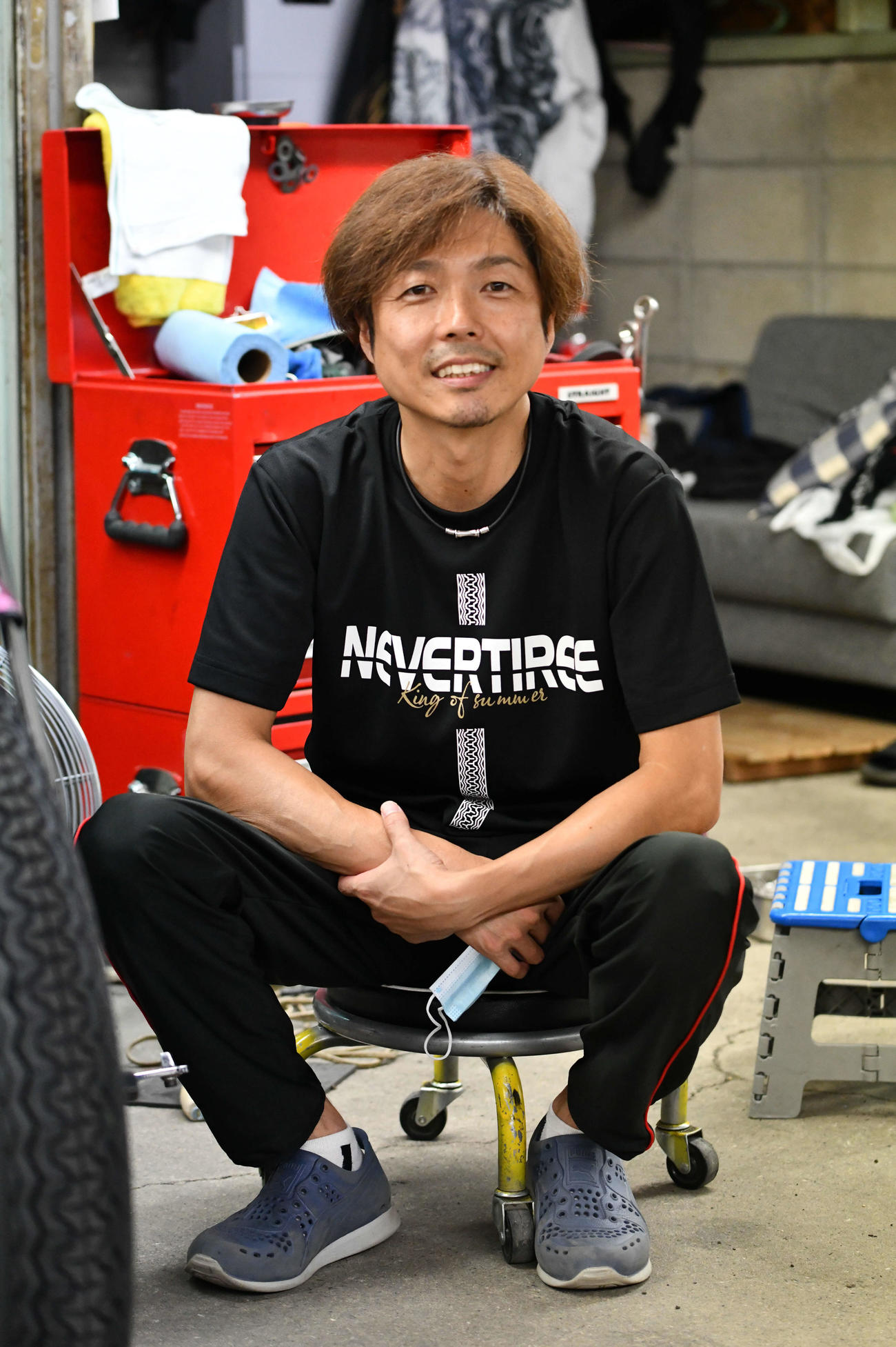 森且行の同期で選手会西日本支部長の有吉辰也（撮影・土居恒久）
