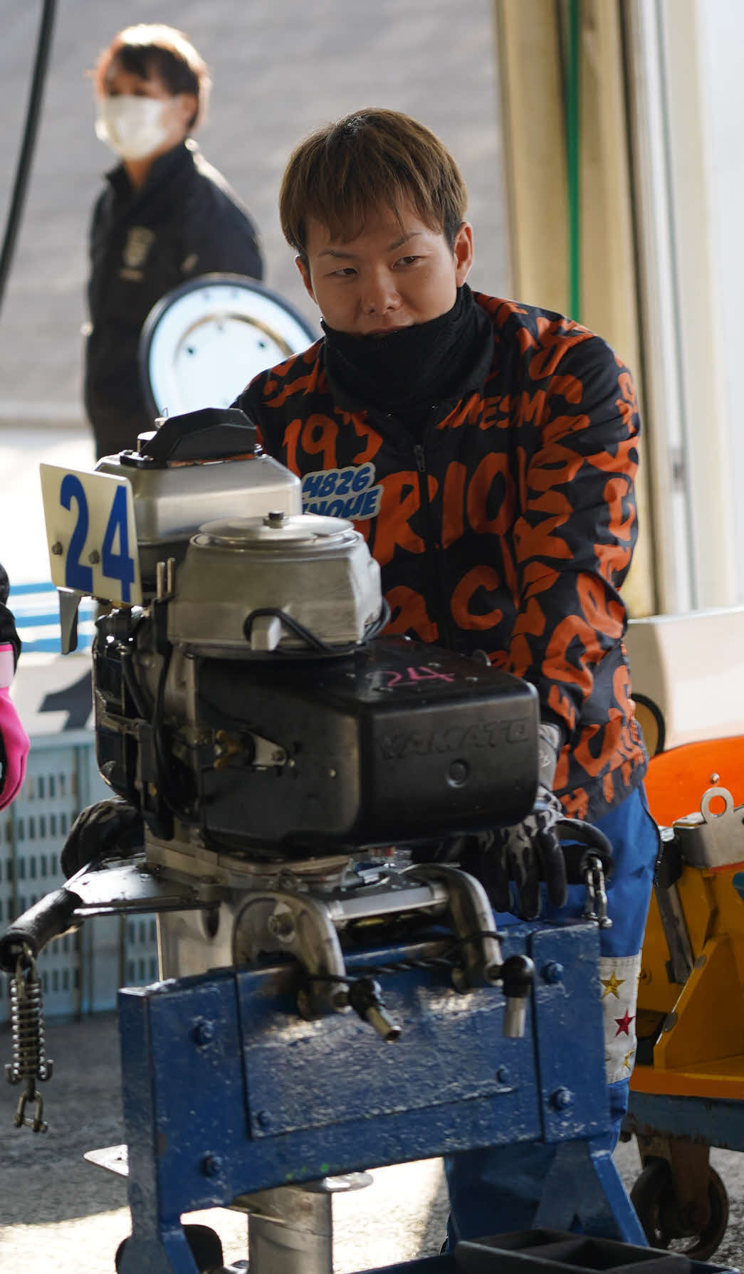 井上一輝は前節、高橋勲で優出2着した24号機をゲット。初日12R選抜で好発進を目指す