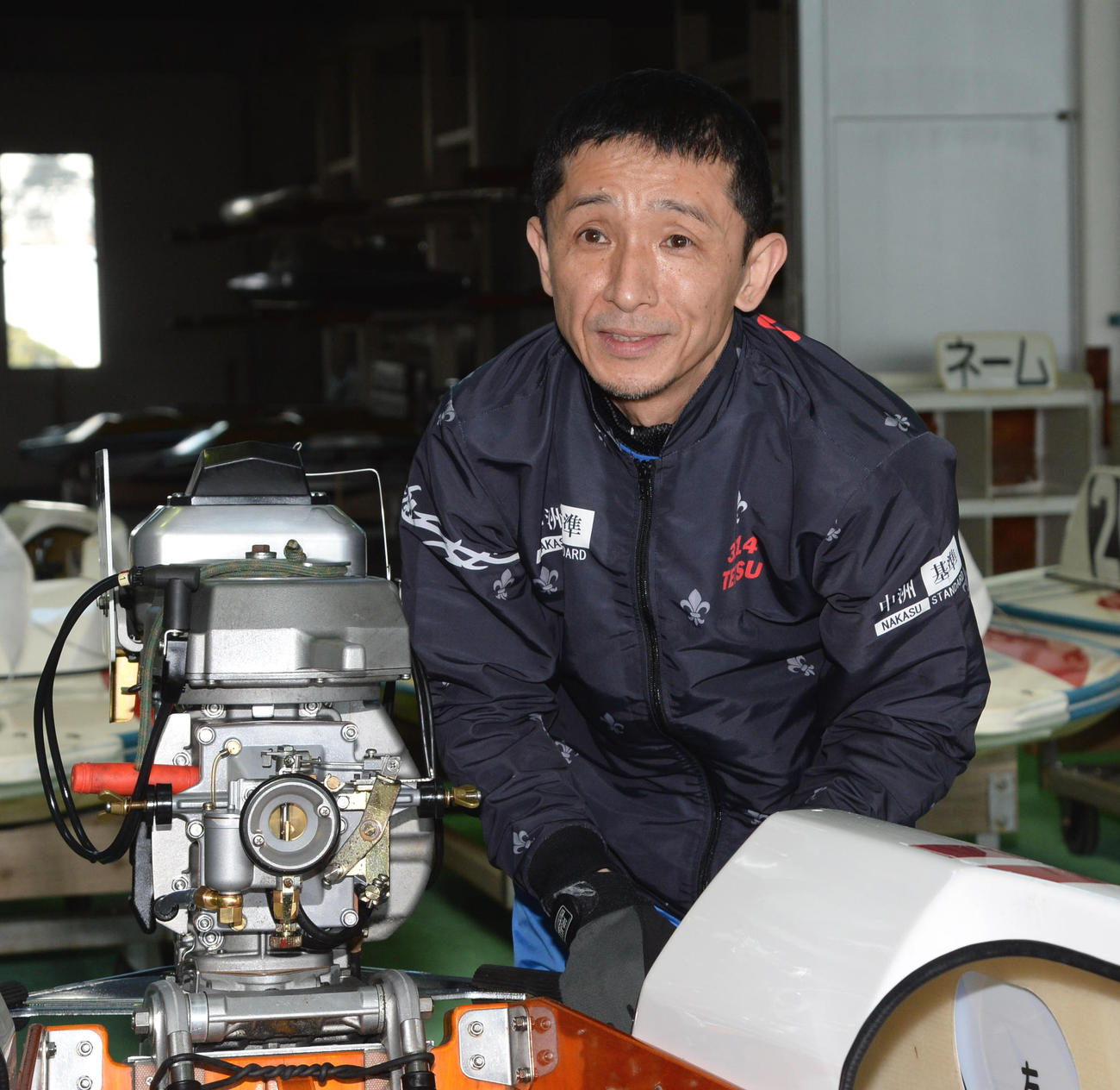 仕上がりに自信を見せている山一鉄也（撮影・今浪浩三）