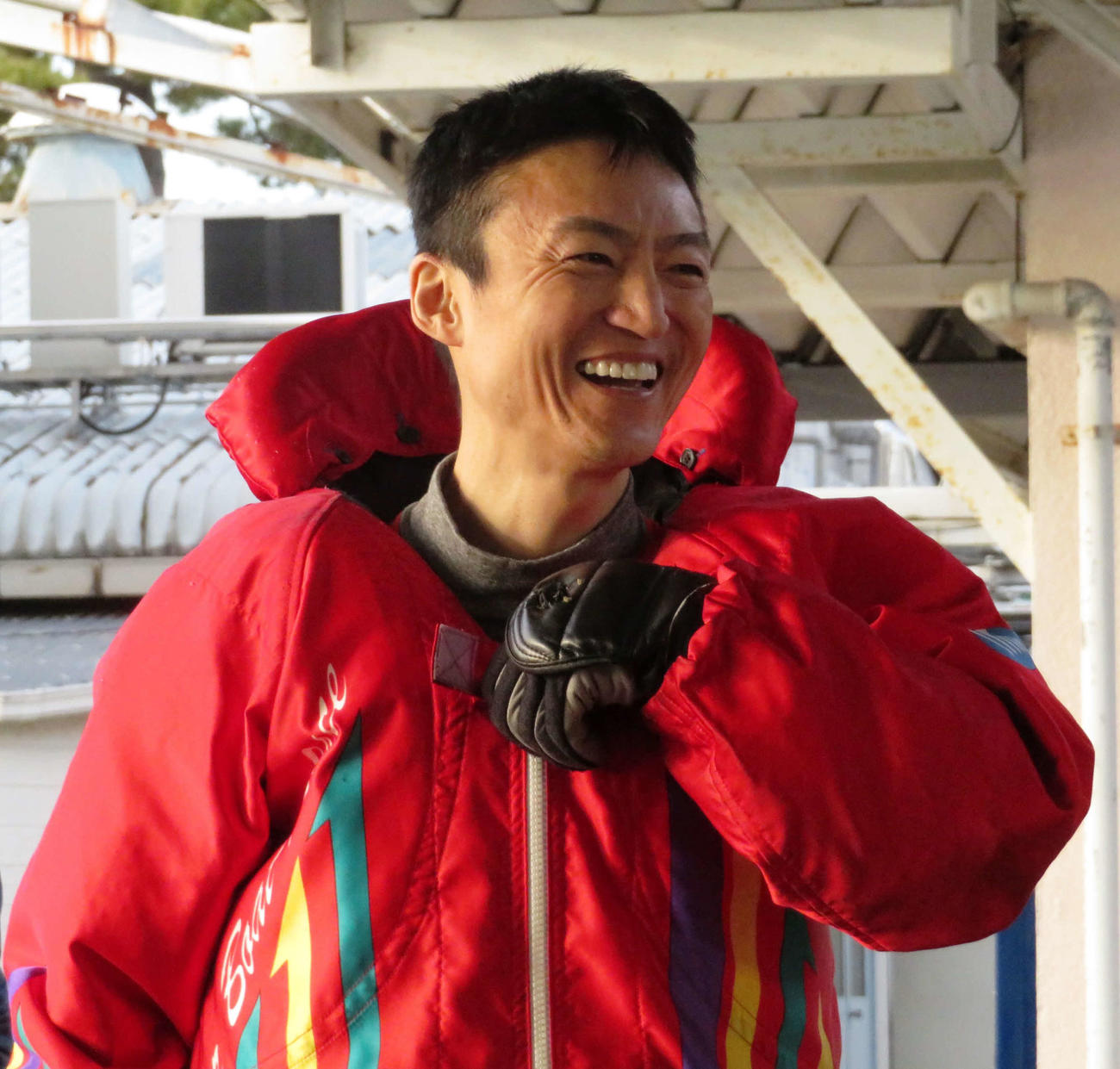 福島勇樹が2日目を連勝して満面の笑み。（撮影・古村亮）