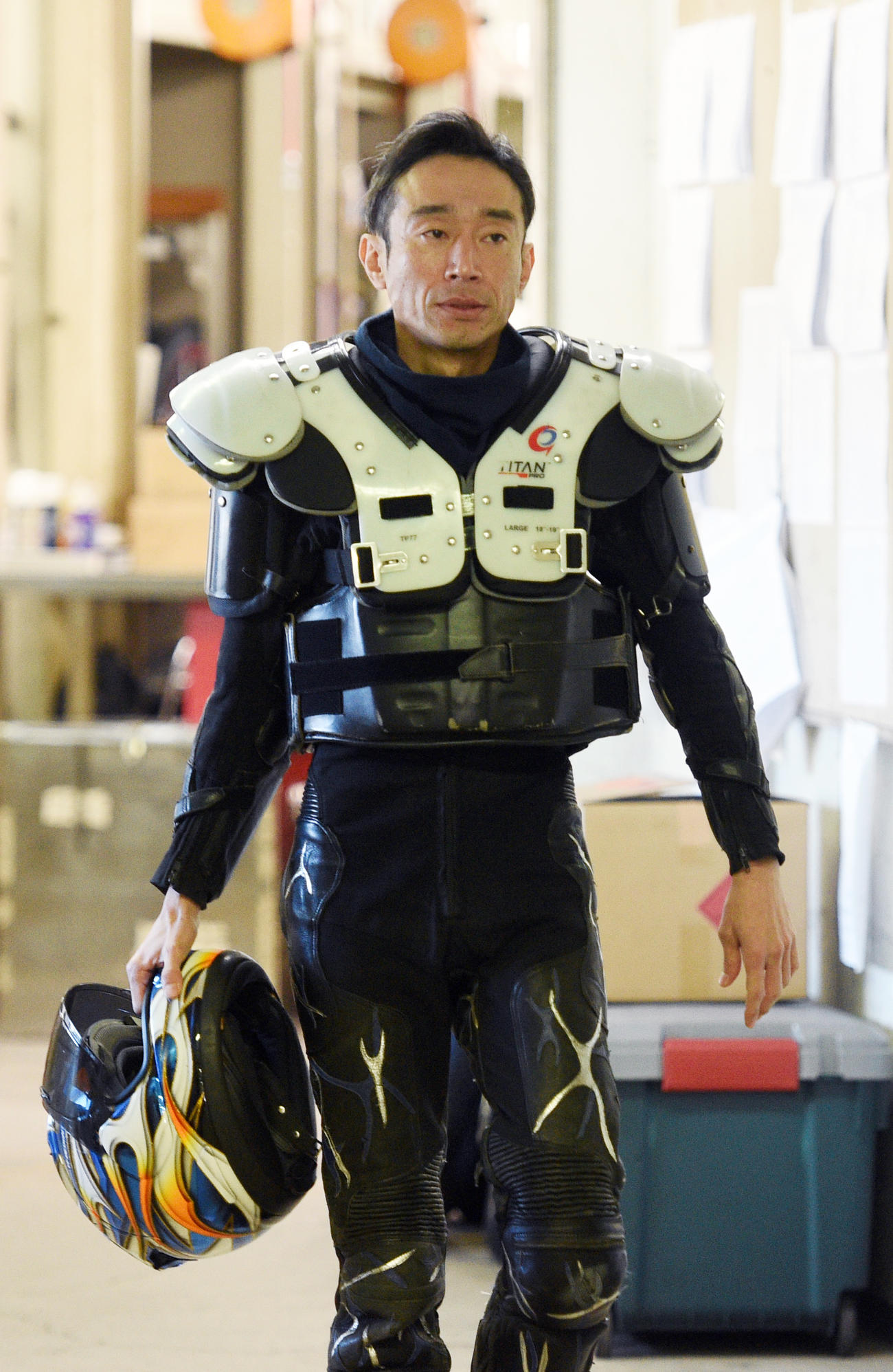 初日予選3Rで1着の永井大介（撮影・柴田隆二）