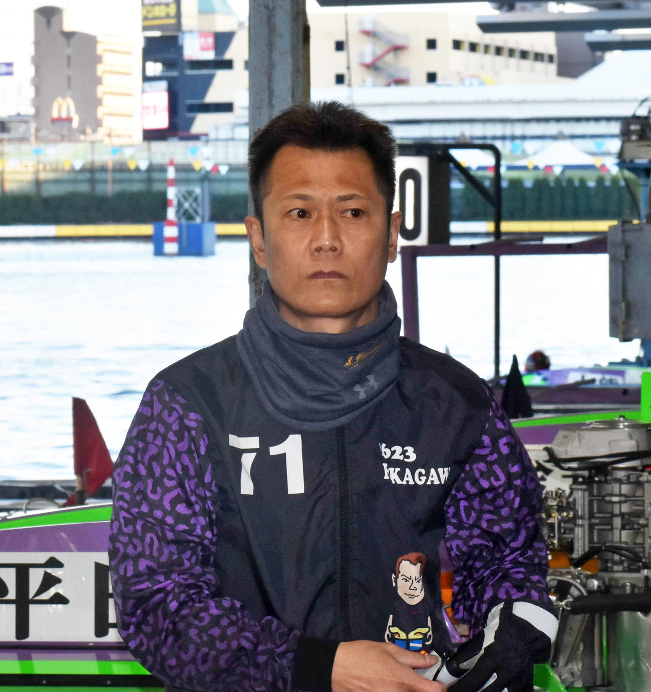 深川真二は2日目を終えて、オール2連対の安定した走り（撮影・平田英治）