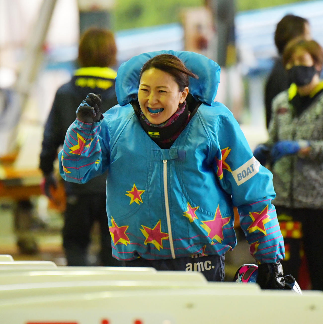 島田なぎさは3日目11Rを会心のまくりで快勝。うれしそうな表情を見せた