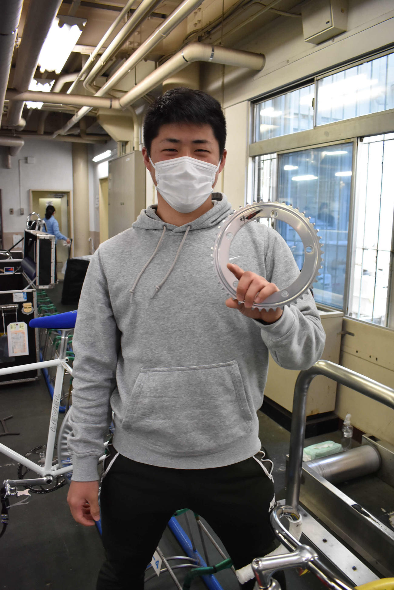 前回落車の森田優弥だが体のメンテナンスはバッチリだ