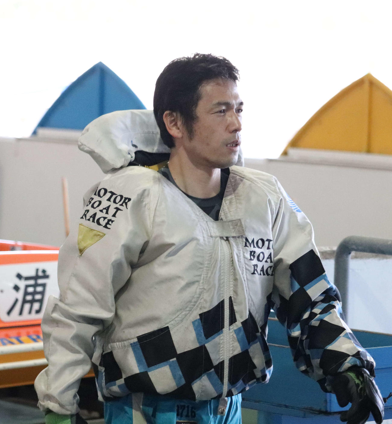 石渡鉄兵が準優11Rで必勝を期す（撮影・工藤浩伸）