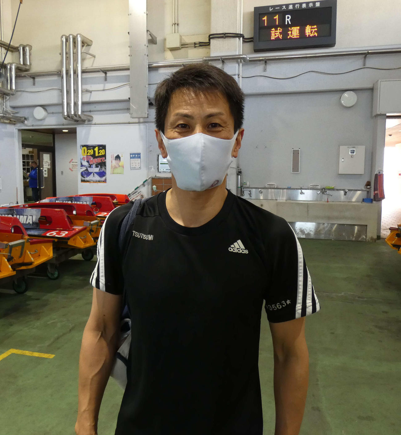 準優10R1枠に登場する堤昇。実戦足いいエンジンで逃げ切るか（撮影・前原一樹）