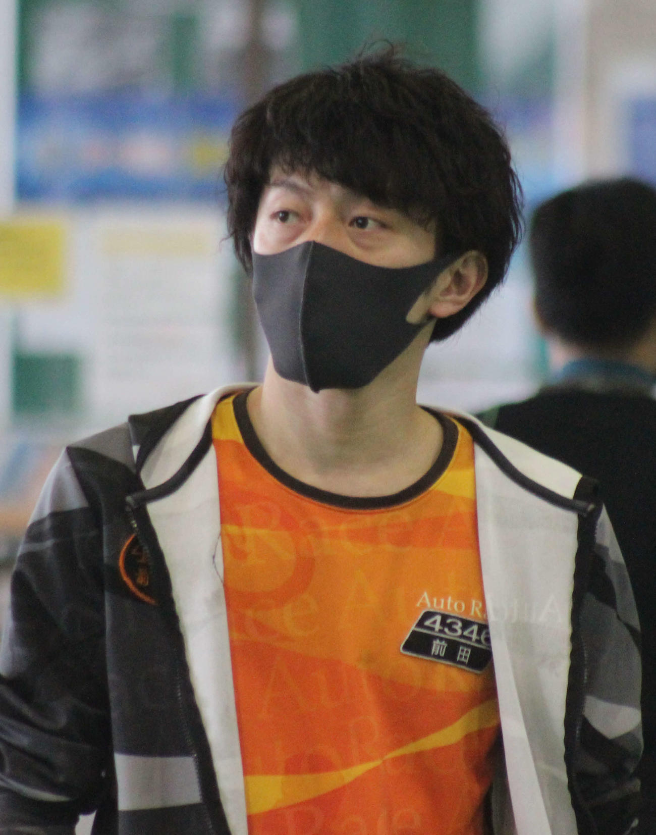 SG優勝エンジンを引いた前田健太郎（撮影・中牟田康）