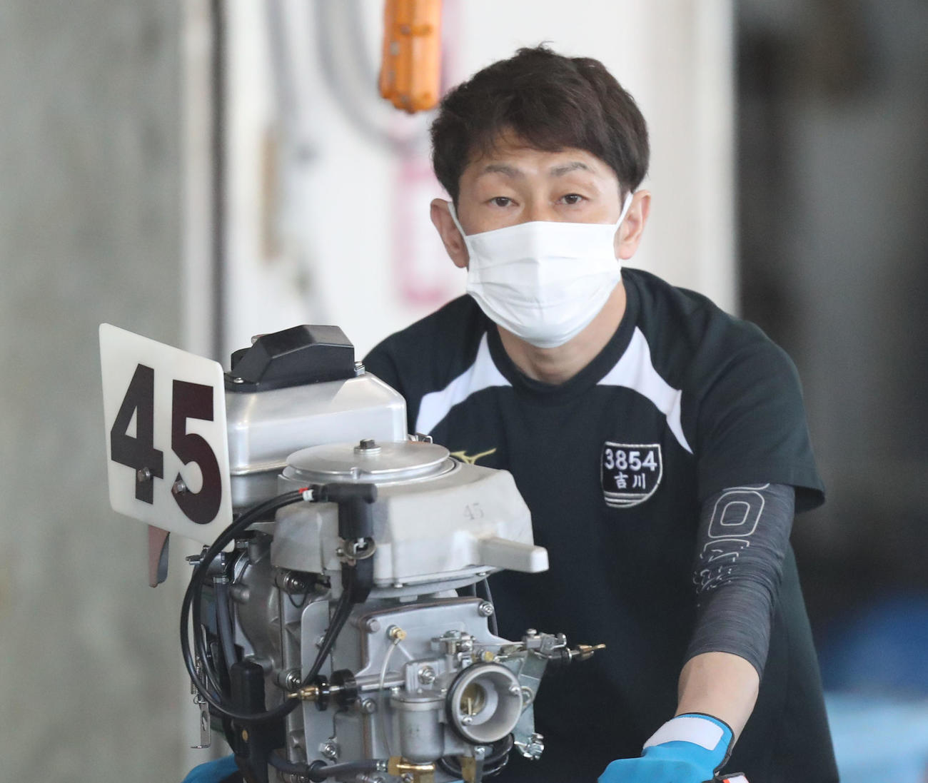吉川元浩は伸びに手応えを感じたが、ペラ調整に悩む（撮影・屋方直哉）