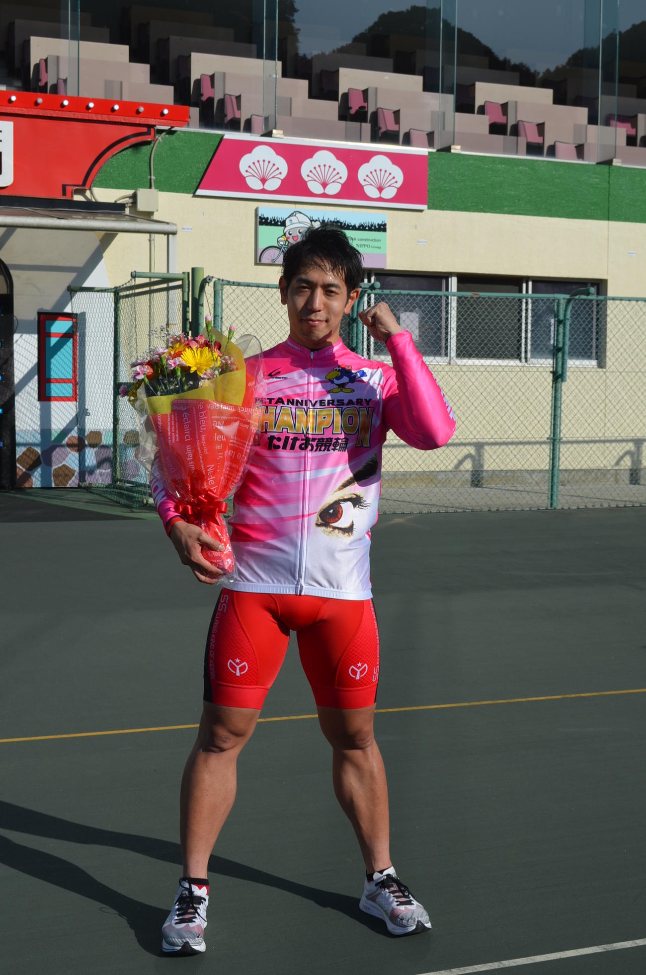 大会連覇を決めた松浦悠士