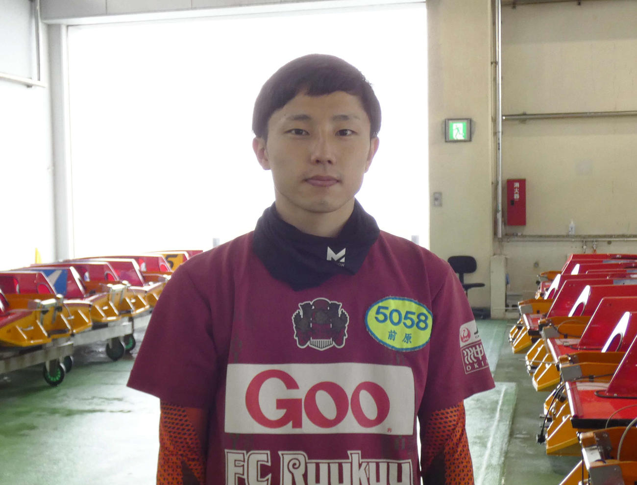 前原大道の相棒は63号機。伸びの感触はまずまず。初日9R6枠活躍なるか（撮影・前原一樹）
