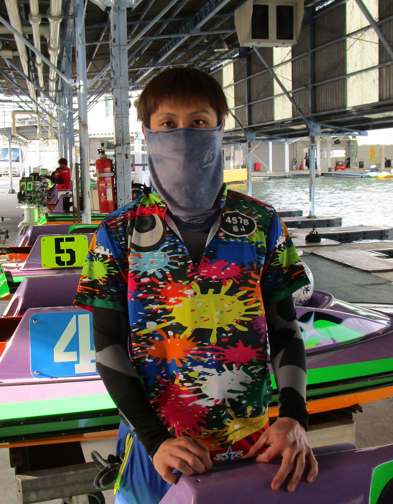 前節優勝の55号機に手応えを得た藤山雅弘（撮影・安井雅彦）