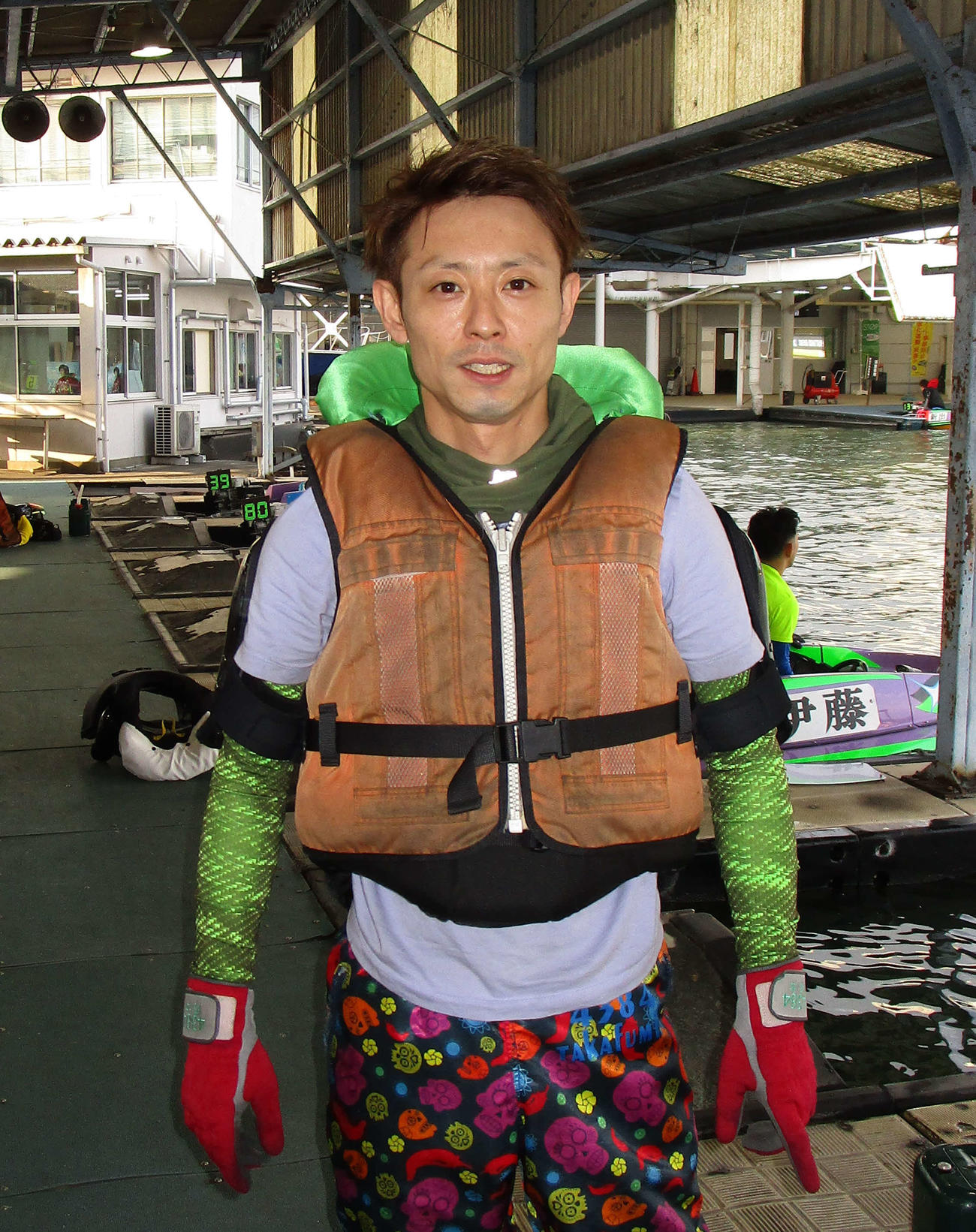 2日目連勝を飾った鶴本崇文（撮影・安井雅彦）