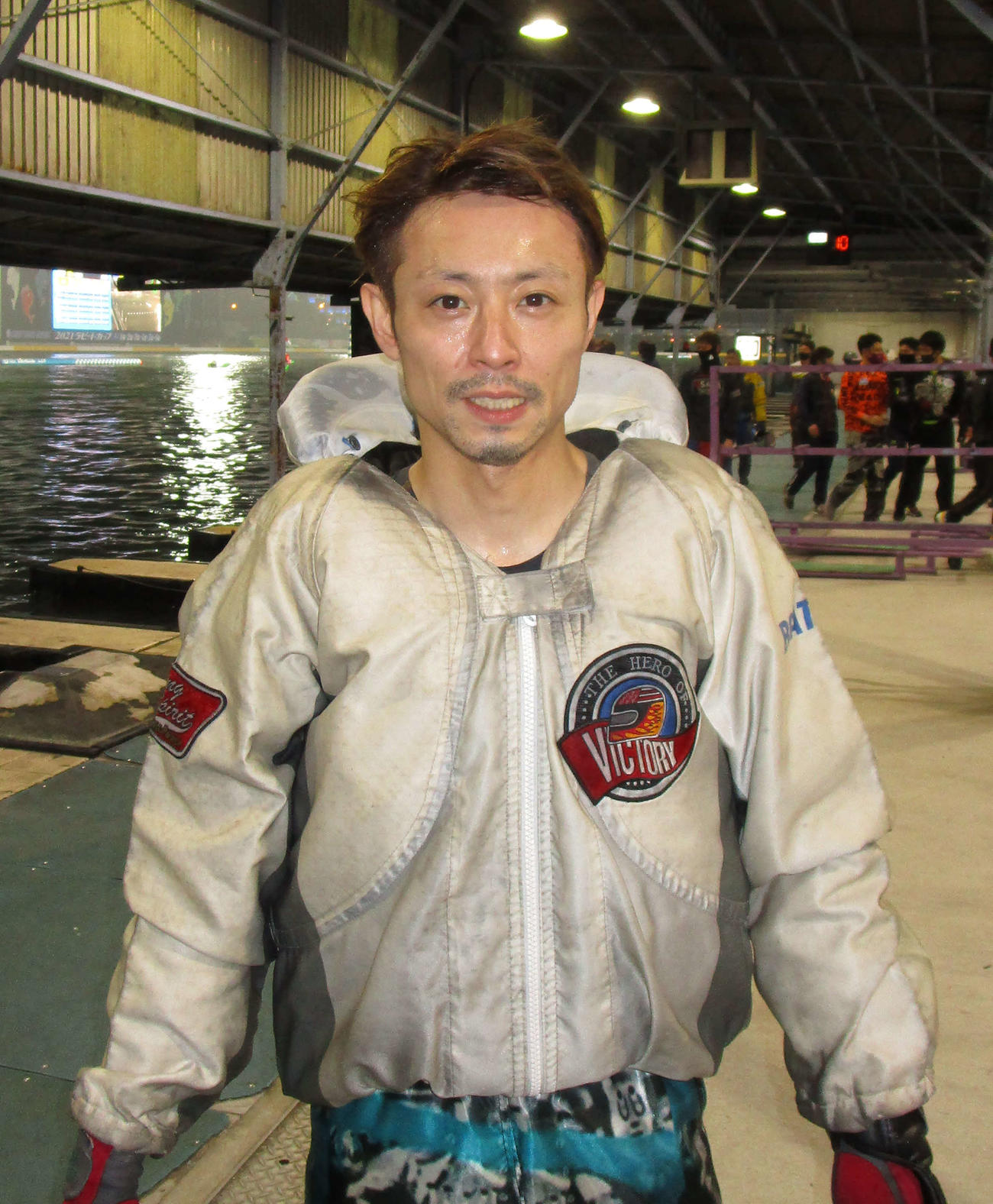 優勝戦3枠から、18年12月の浜名湖以来、10回目のVを狙う鶴本崇文（撮影・安井雅彦）
