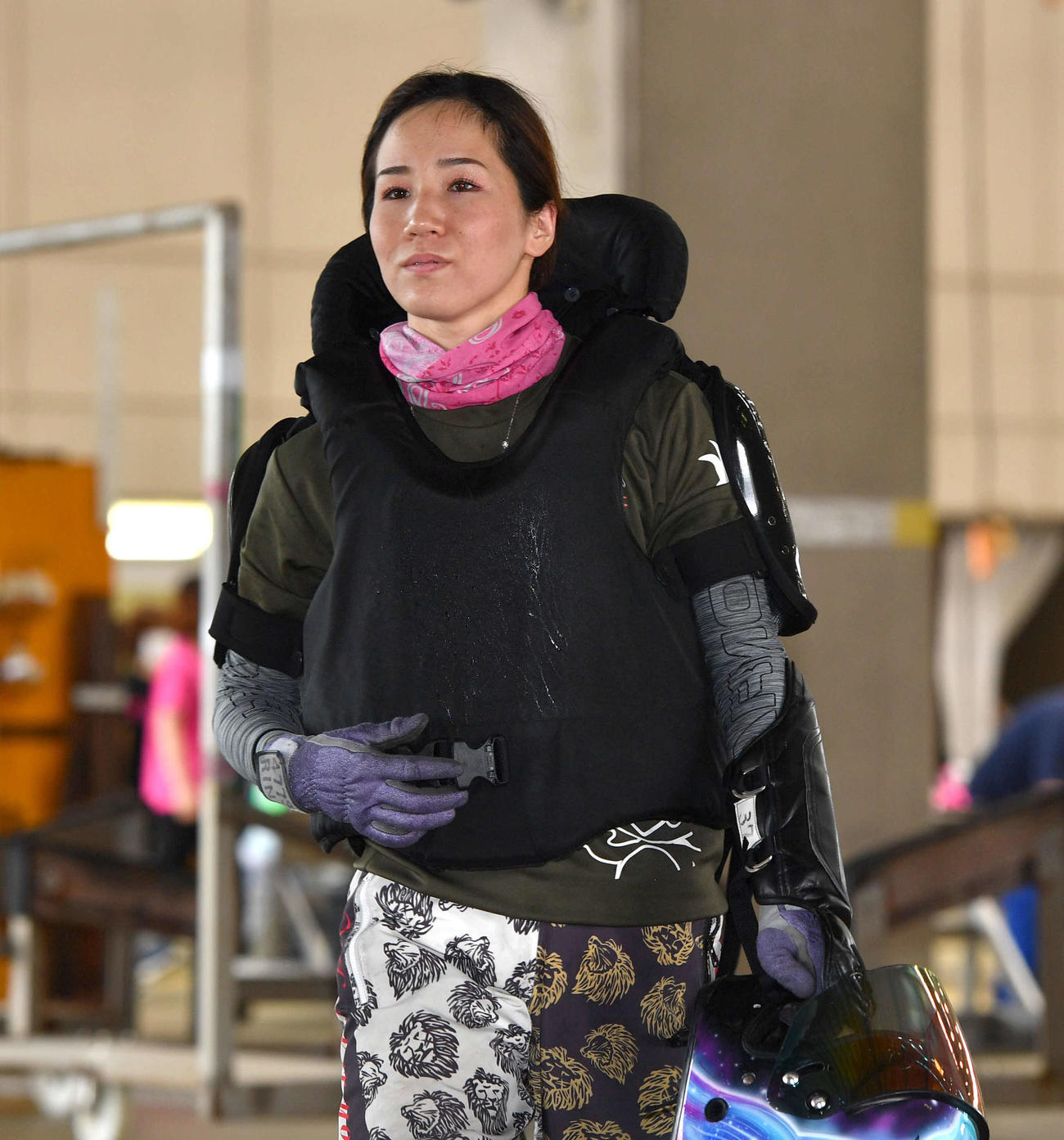 徳山オールレディース前検　スタート練習を終えて引き揚げる中川りな（撮影・岩下翔太）
