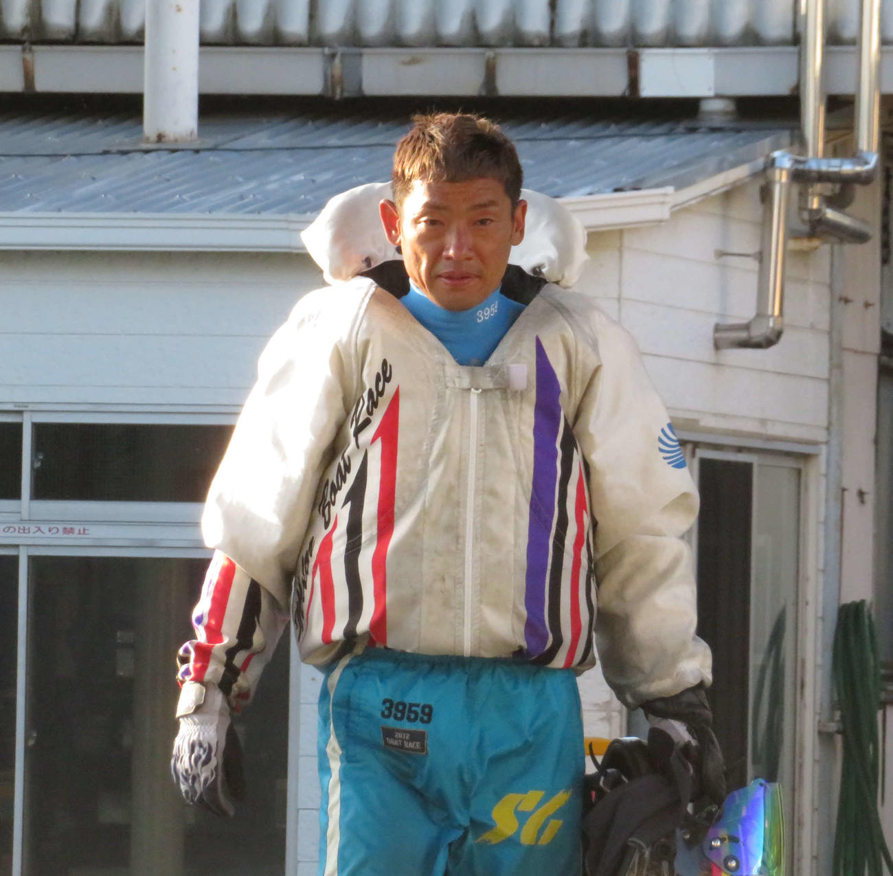 坪井康晴が2日目ドリーム戦を逃げて制する。（撮影・古村亮）