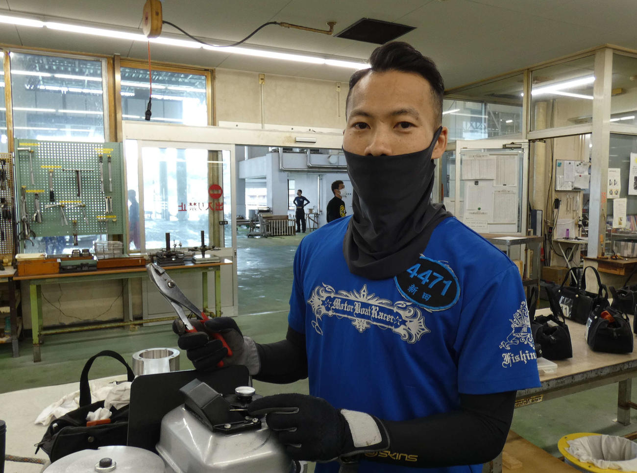 準優10R1枠に登場する新田泰章。足の気配は良好。優出を果たす（撮影・前原一樹）