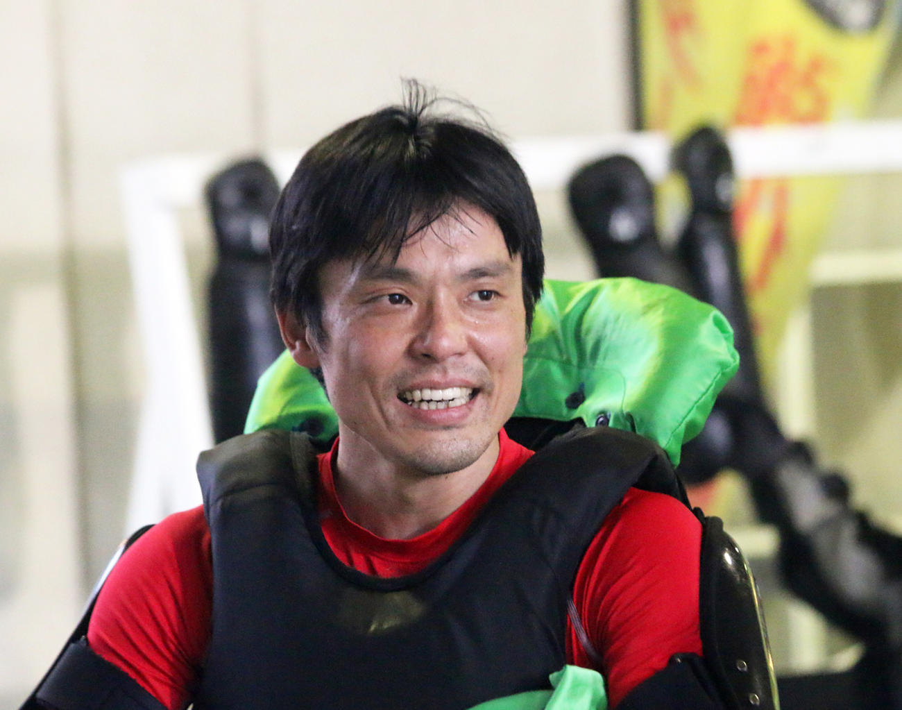 初日9Rで6コースから抜きで白星を飾った松浦博人は若松3連単配当の歴代15位となる20万2980円のジャンボ配当をたたき出した（撮影・中森亮）