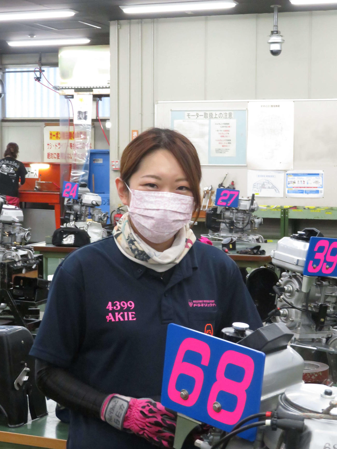 前検1番時計をたたきだした松本晶恵（撮影・湯田坂賢一）