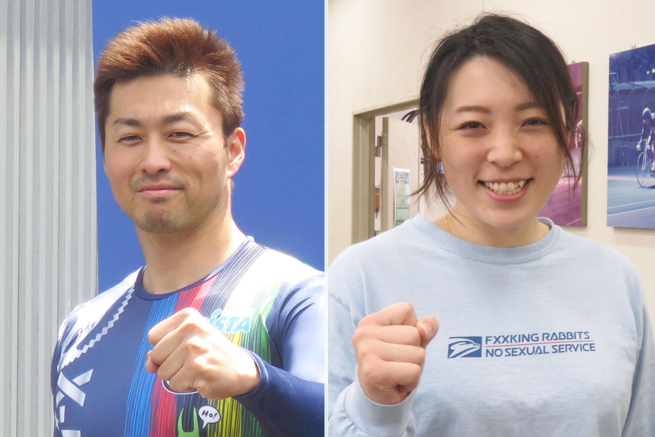 平原康多（左）と児玉碧衣
