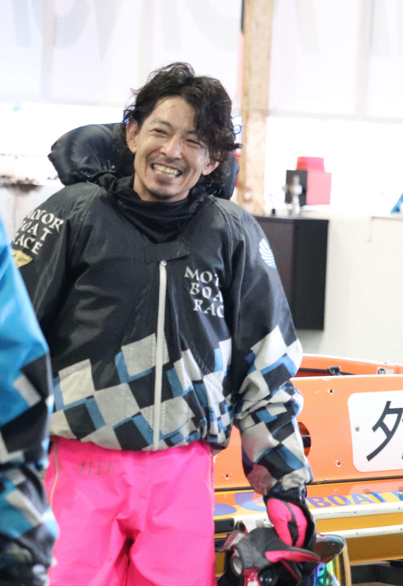 石塚久也が優出一番乗りを決めて満面の笑み（撮影・工藤浩伸）