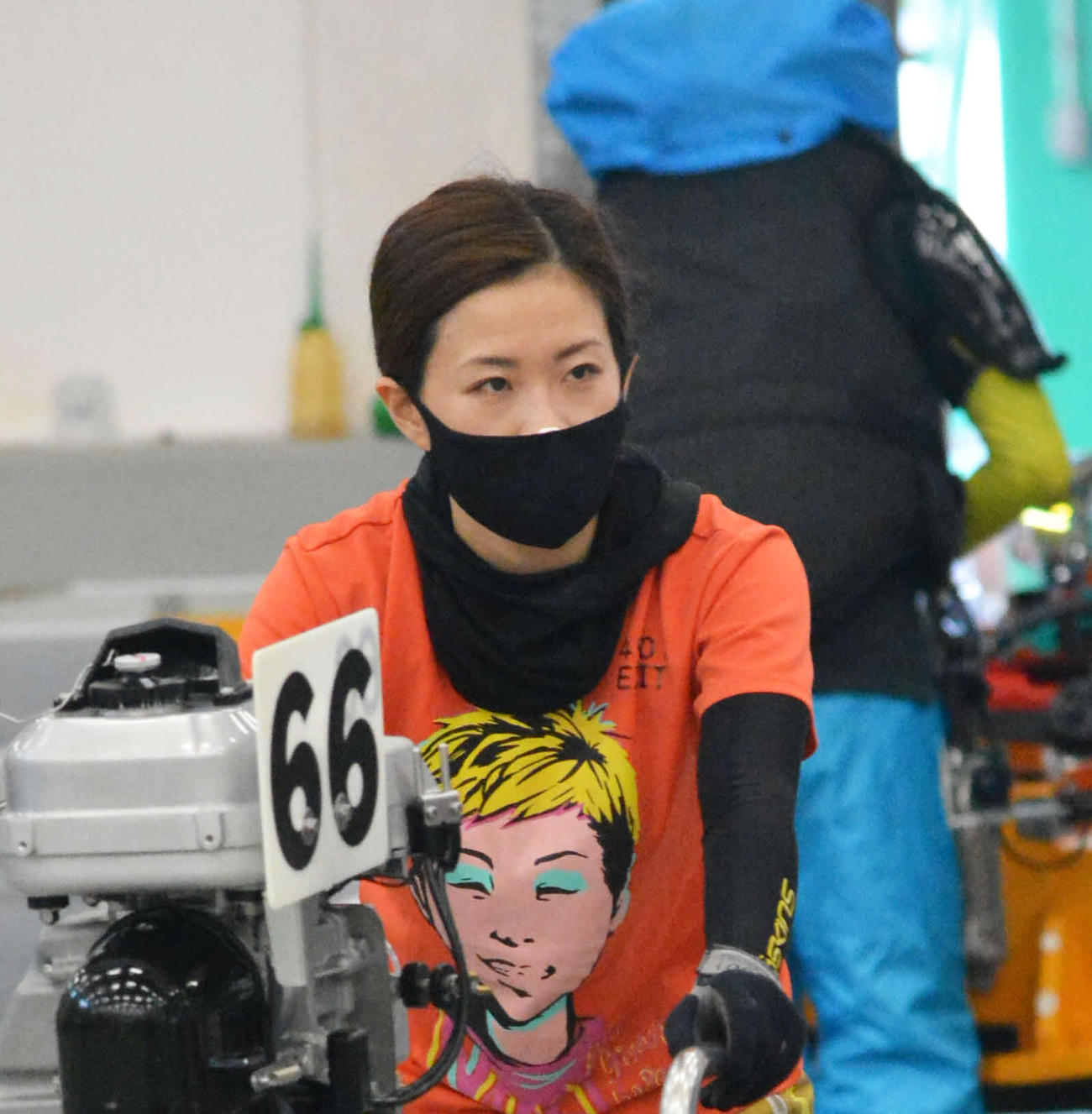 出口舞有子は実戦に向けて上積みを図る（撮影・栗原ひろ人）