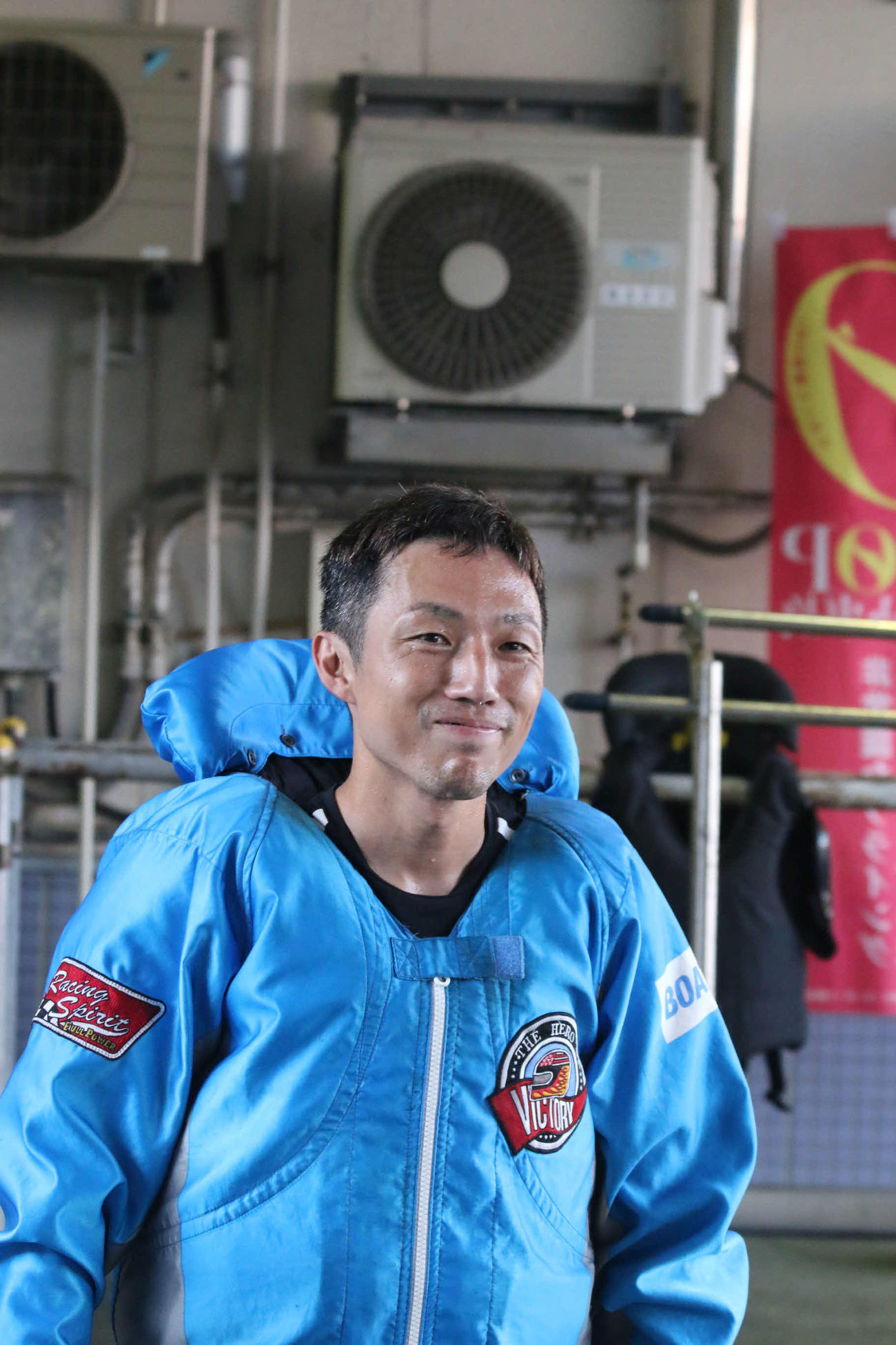 3日目連勝で得点率トップに立った今井貴士は、にこやかに引き揚げてきた