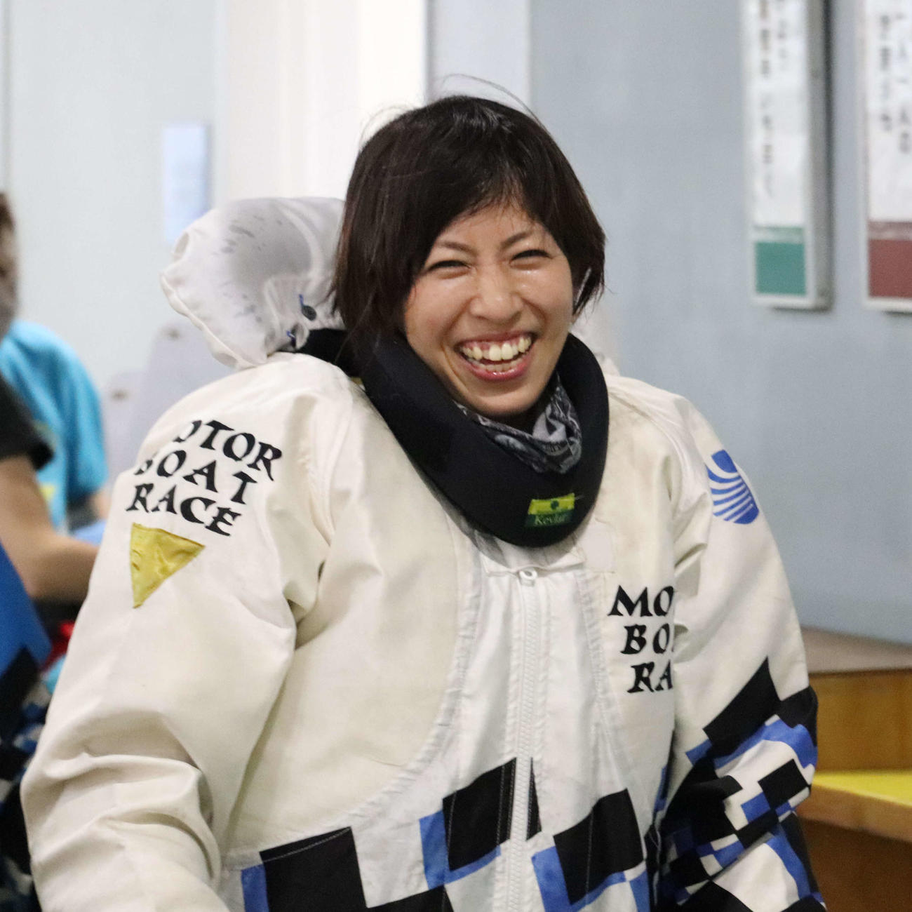 準備万端で準優10Rに臨む長嶋万記