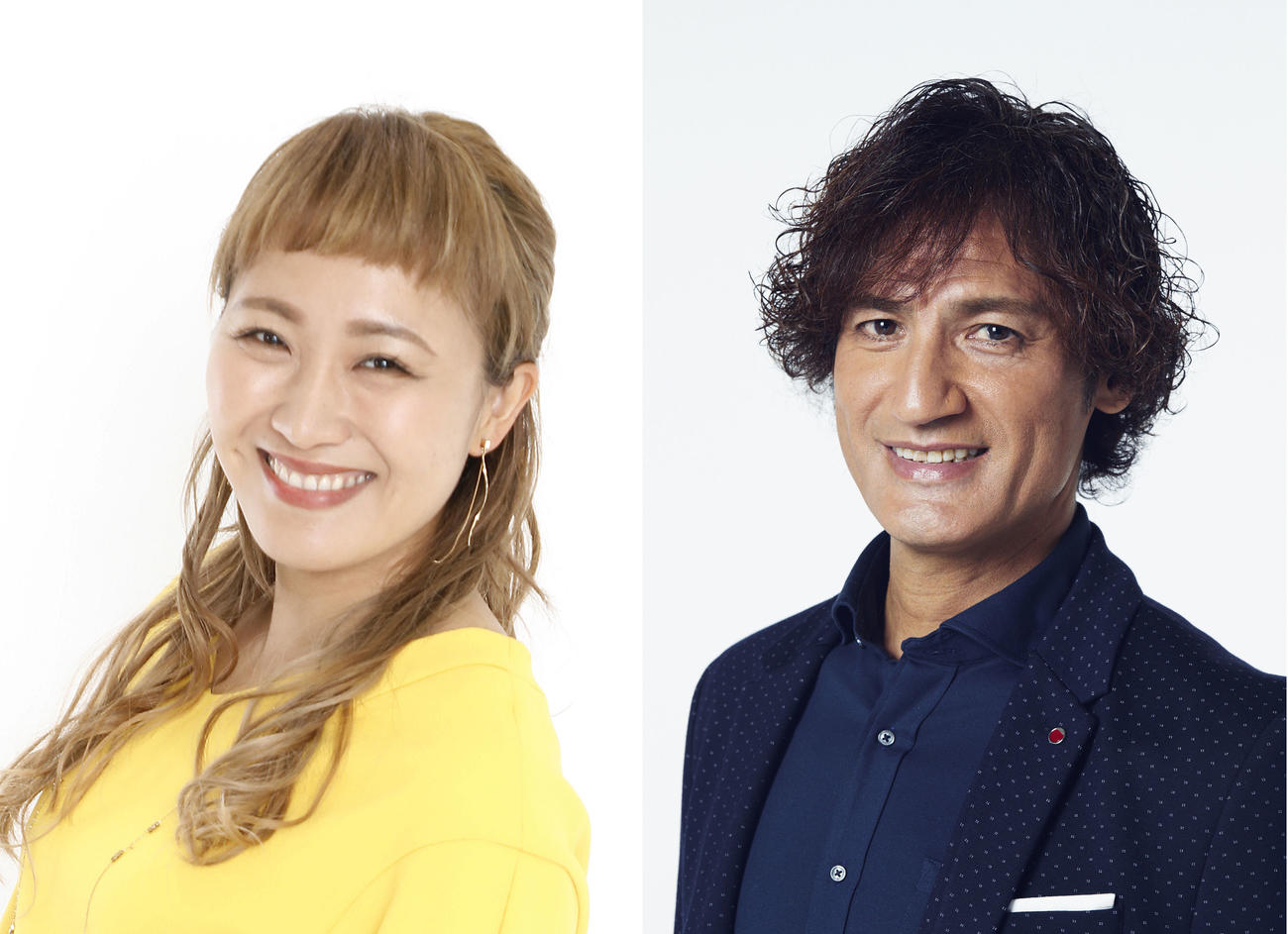 丸山桂里奈（左）と本並健治