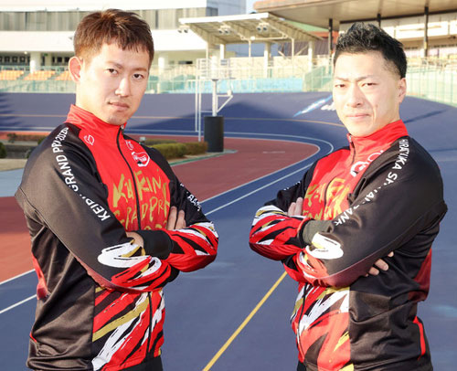 東京五輪から中0日で挑む脇本雄太(左)と新田祐大