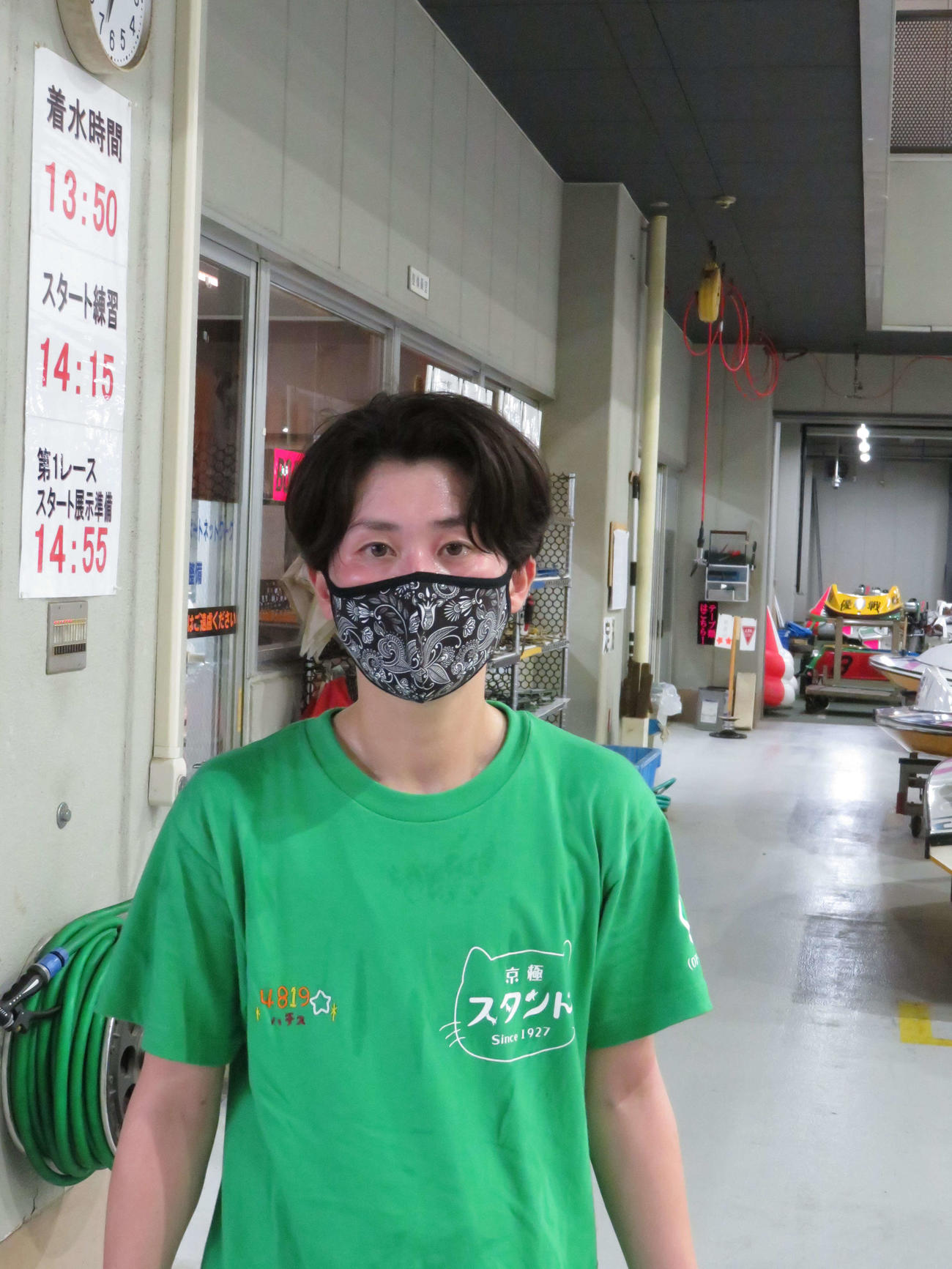 約1カ月ぶりの実戦に臨む蜂須瑞生（撮影・湯田坂賢一）