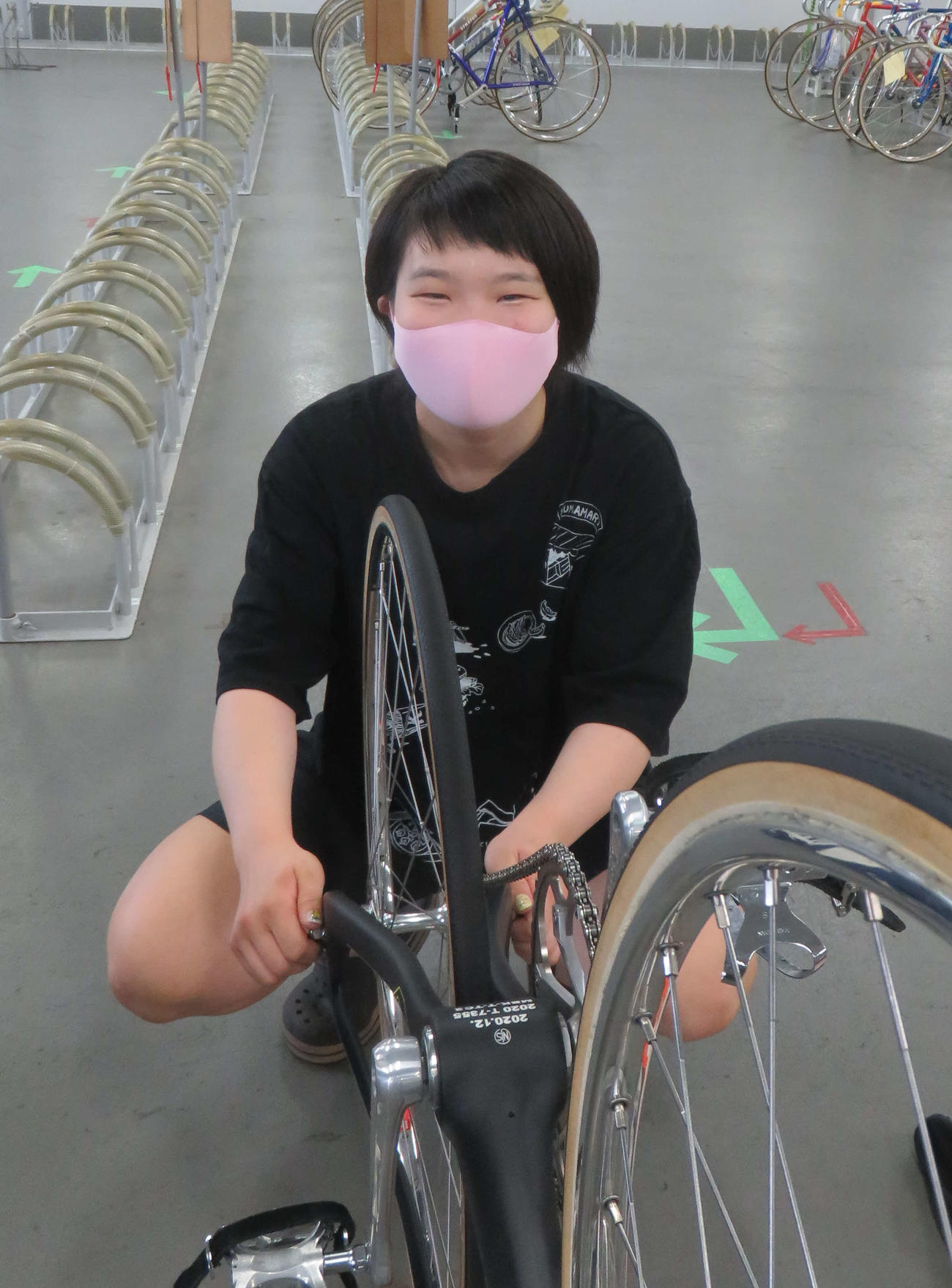 先行意欲旺盛の新人・刈込奈那（撮影・栗田文人）